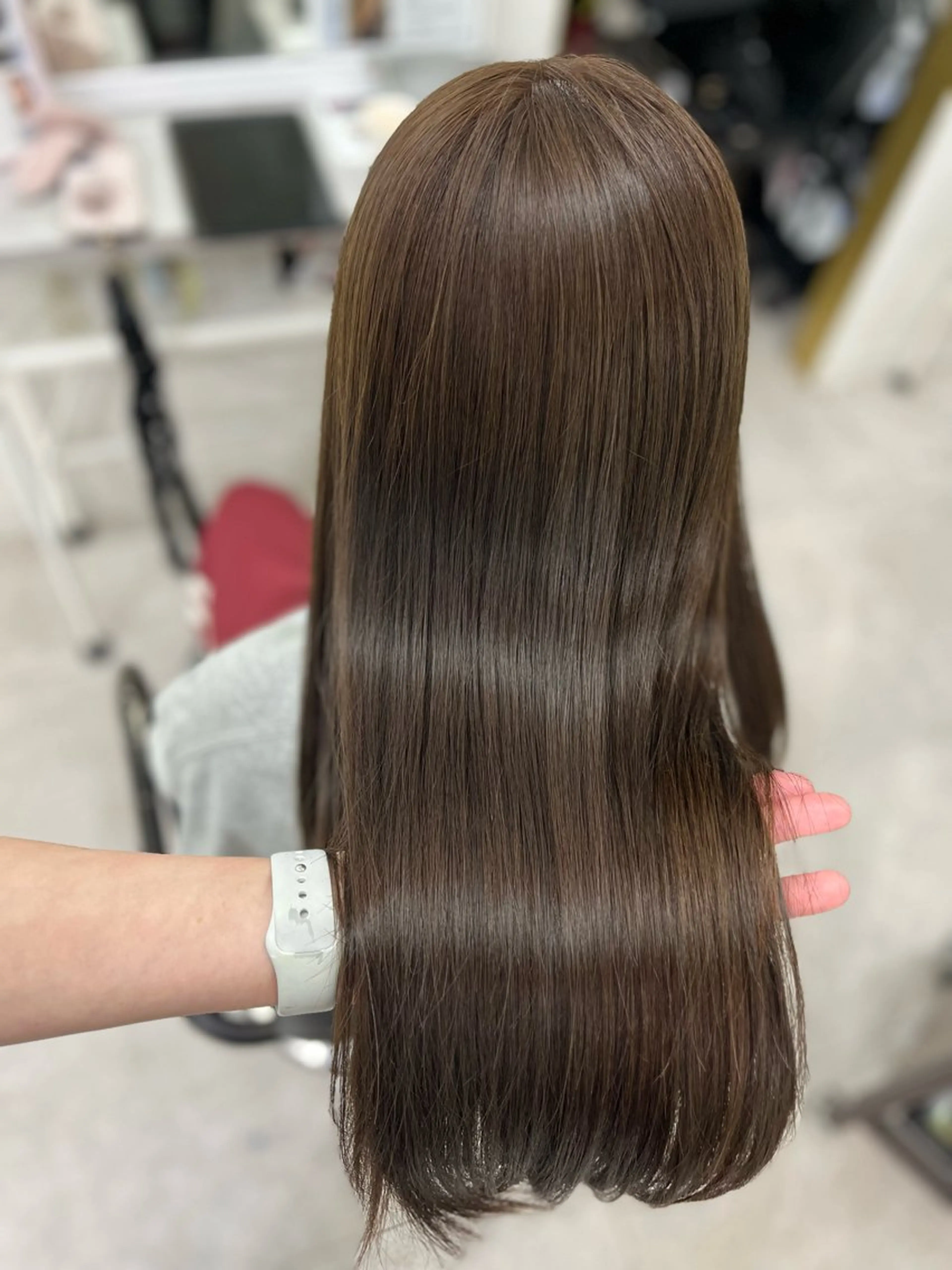 ロング カラー ベージュカラー オリーブベージュ ヘアカラー トリートメント 🫧ぷる艶カラー🫧 Yuubi🦩のヘアスタイル