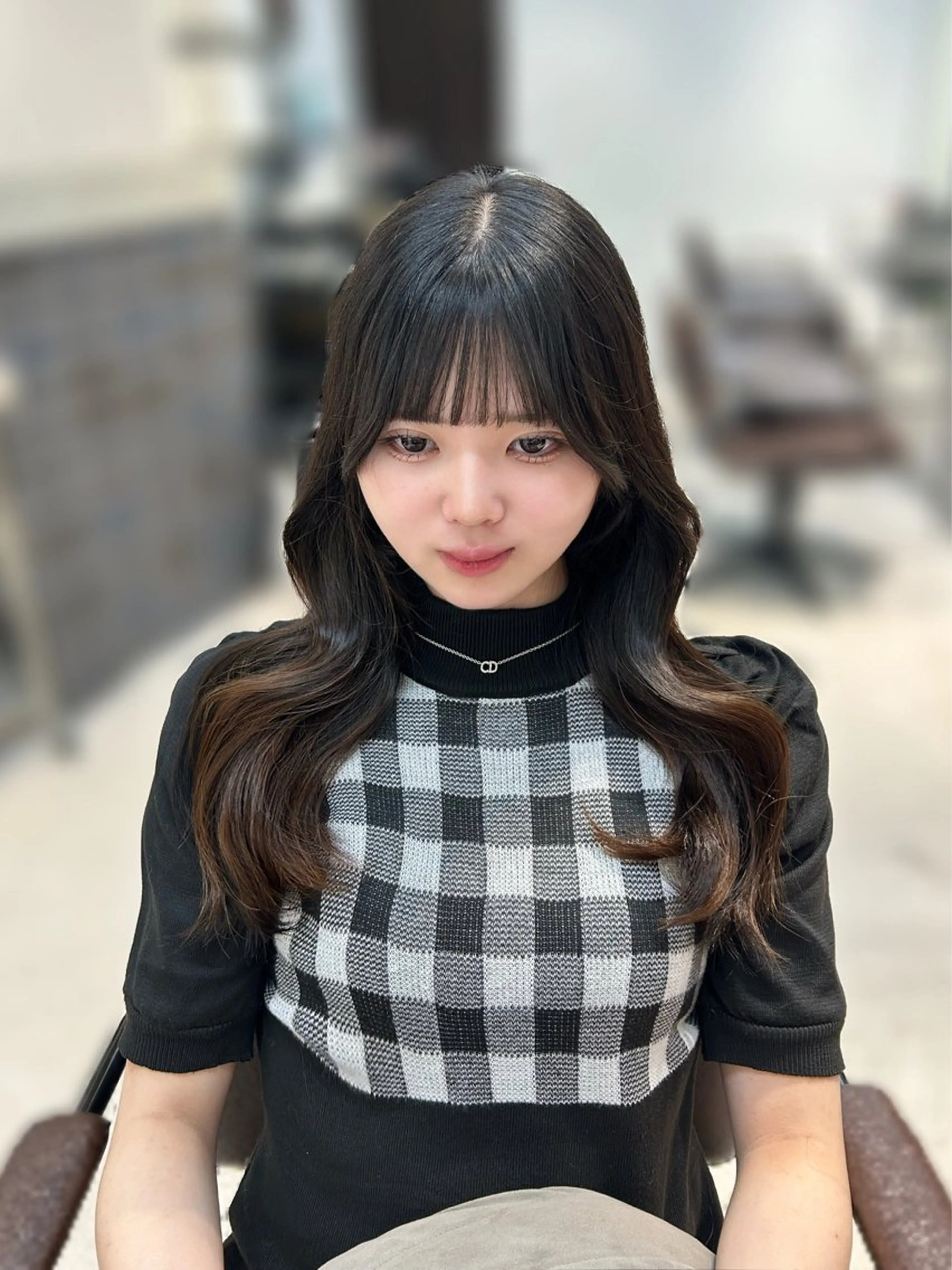 ロング カット トリートメント ninaアイドル前髪 ×透明感🎀のヘアスタイル