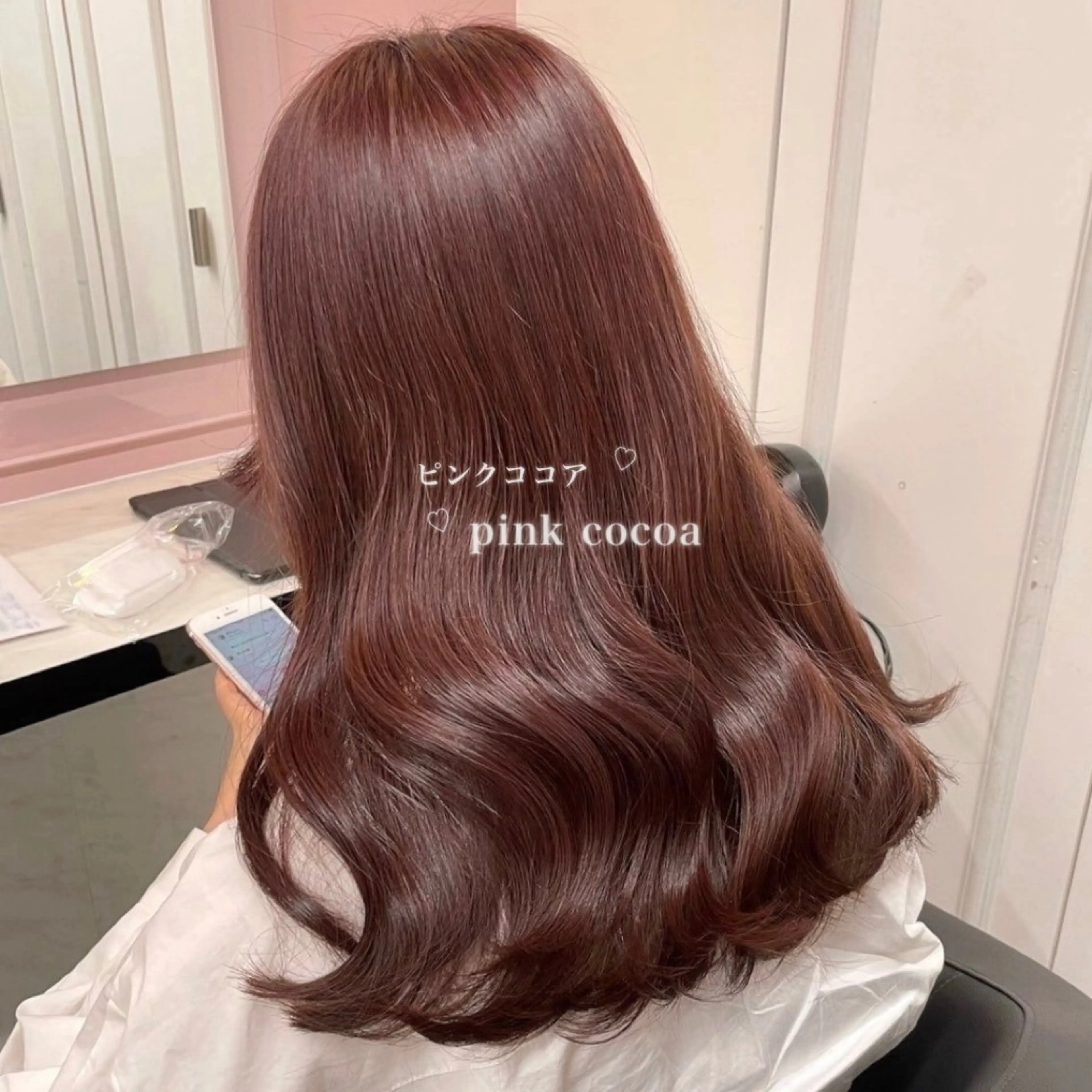 セミロング カラー カット トリートメント ヘッドスパ ヘアセット 韓国風艶髪🎀 暖色カラー🤍のヘアスタイル