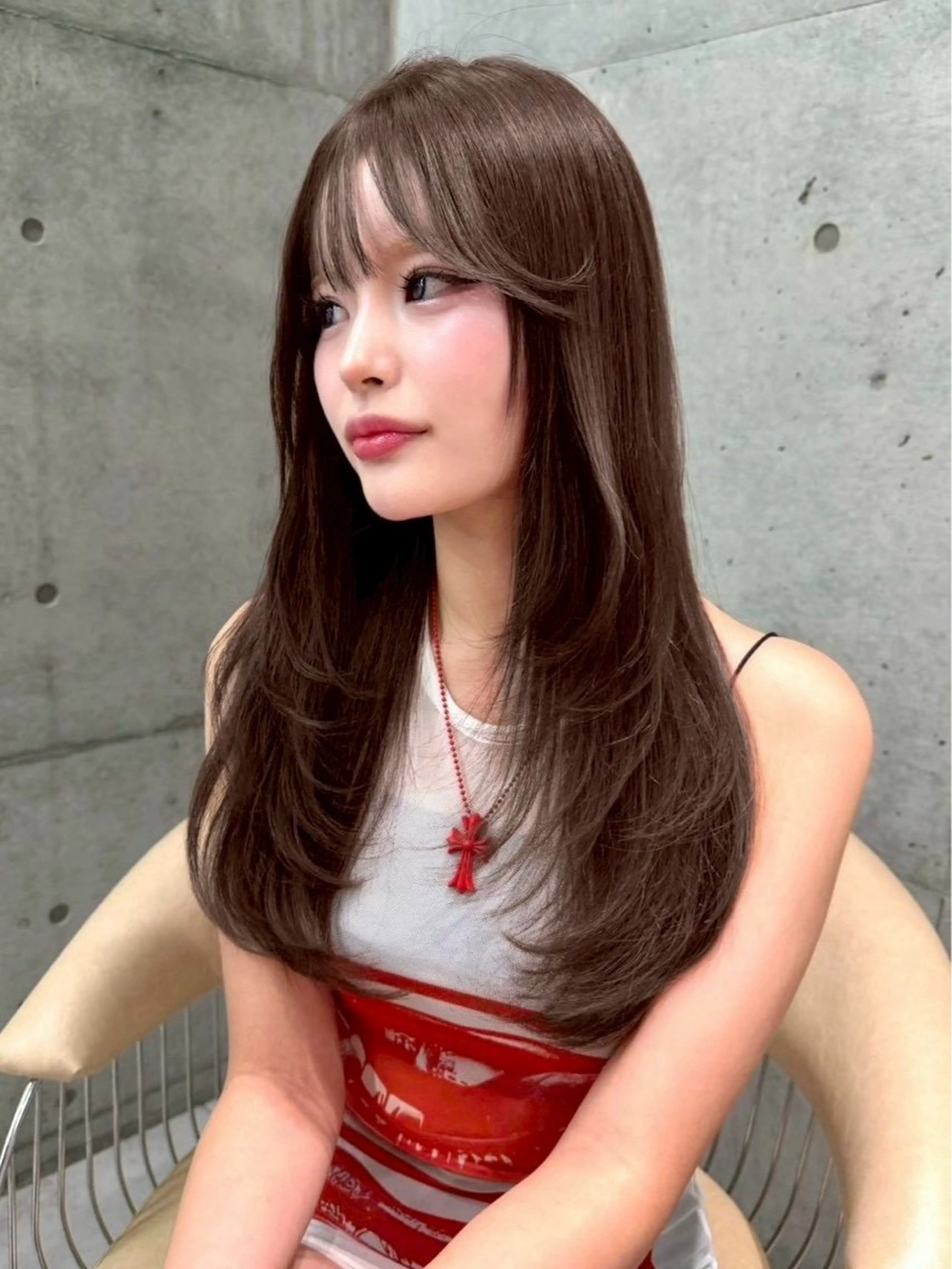 ロング レイヤーカット ヘアカラー 🎀透明感カラー shizuka🎀のヘアスタイル