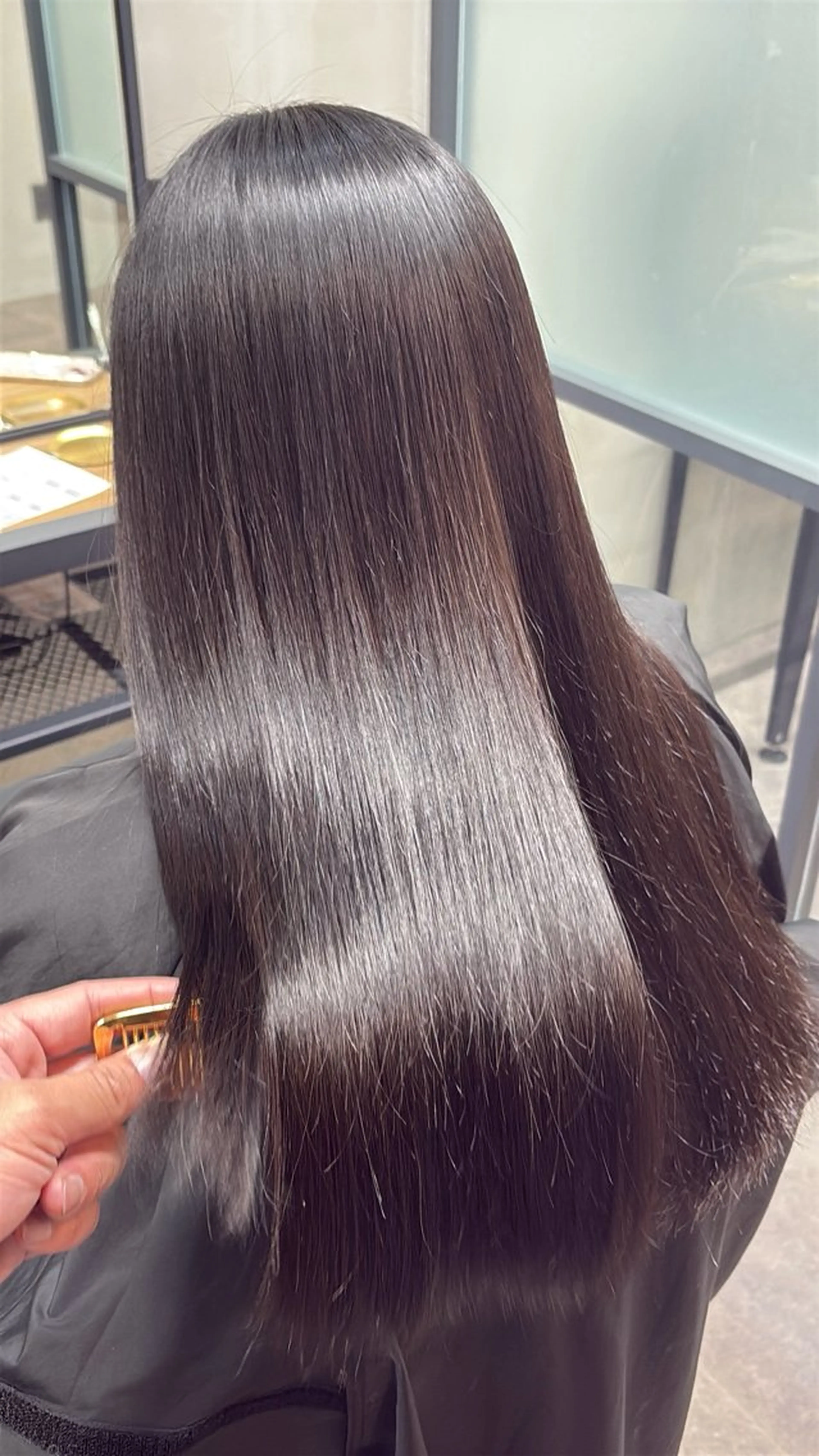 ロング 髪質改善 カット 縮毛矯正 トリートメント ALLENhair 八尾店のヘアスタイル