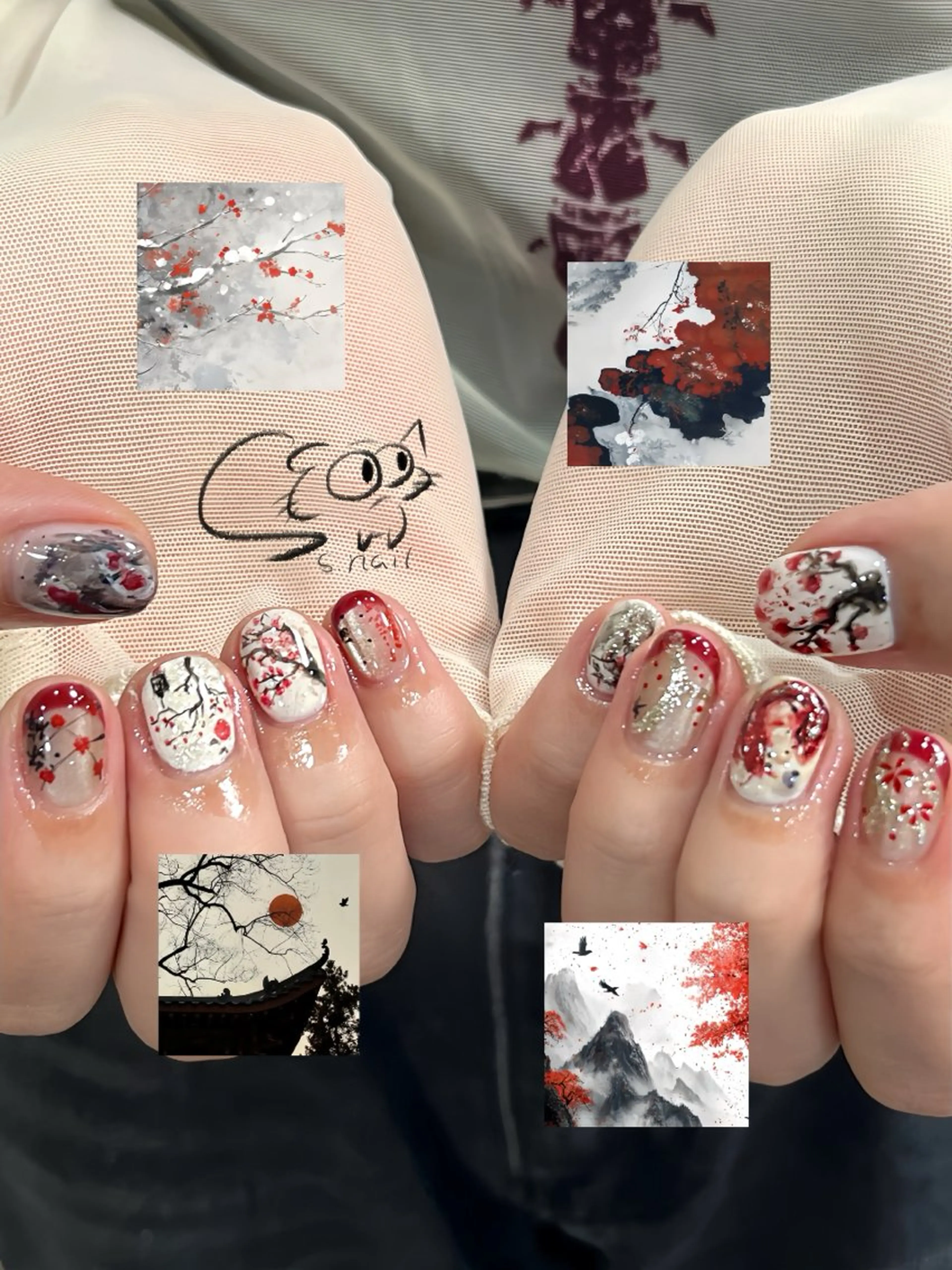 ネイル チークネイル フレンチネイル グラデーション マグネットネイル ワンカラーネイル S.nail _のネイルデザイン