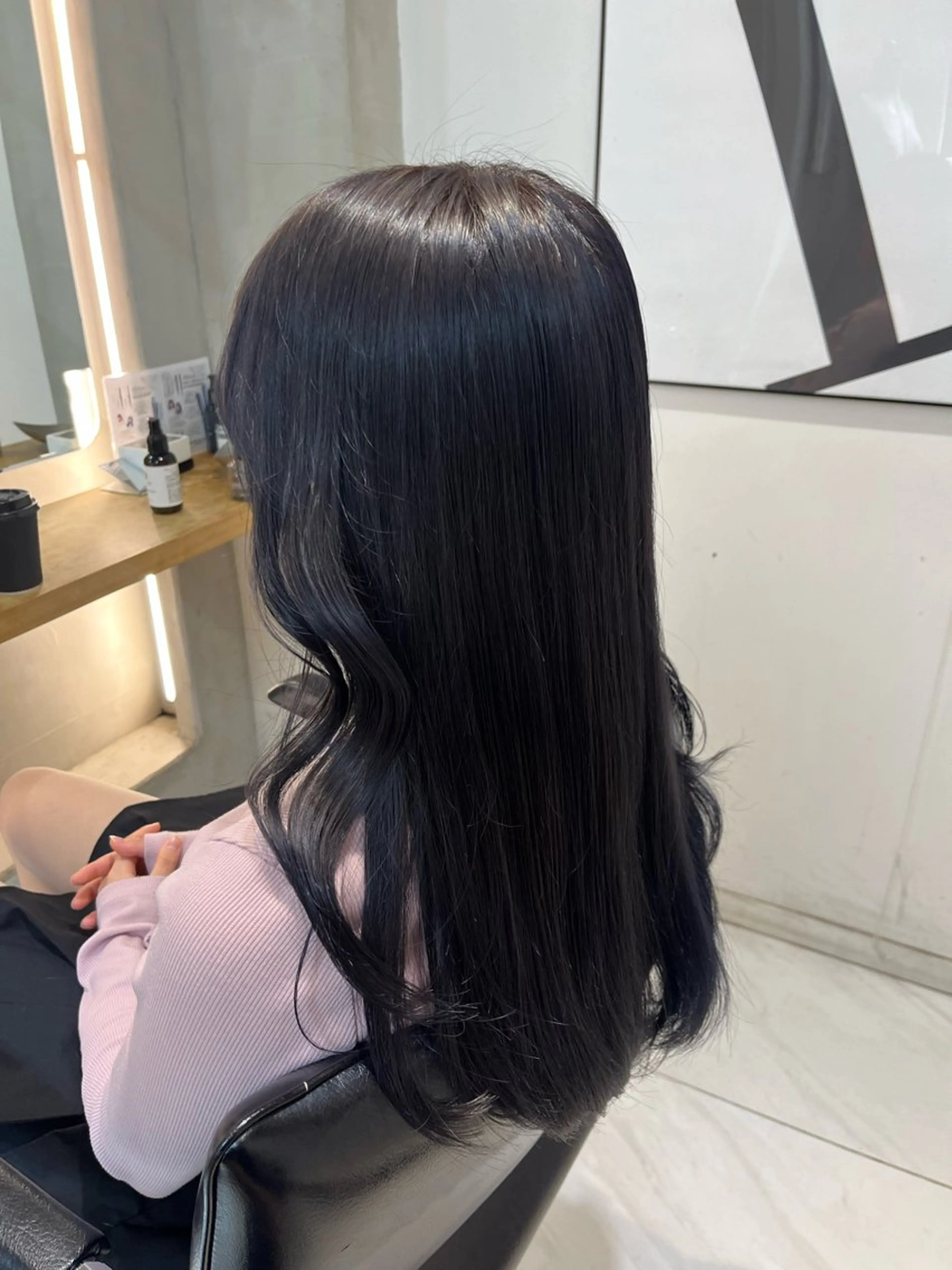 ロング ナミ🩶暗髪/暖色 ❤️/透明感/縮毛のヘアスタイル