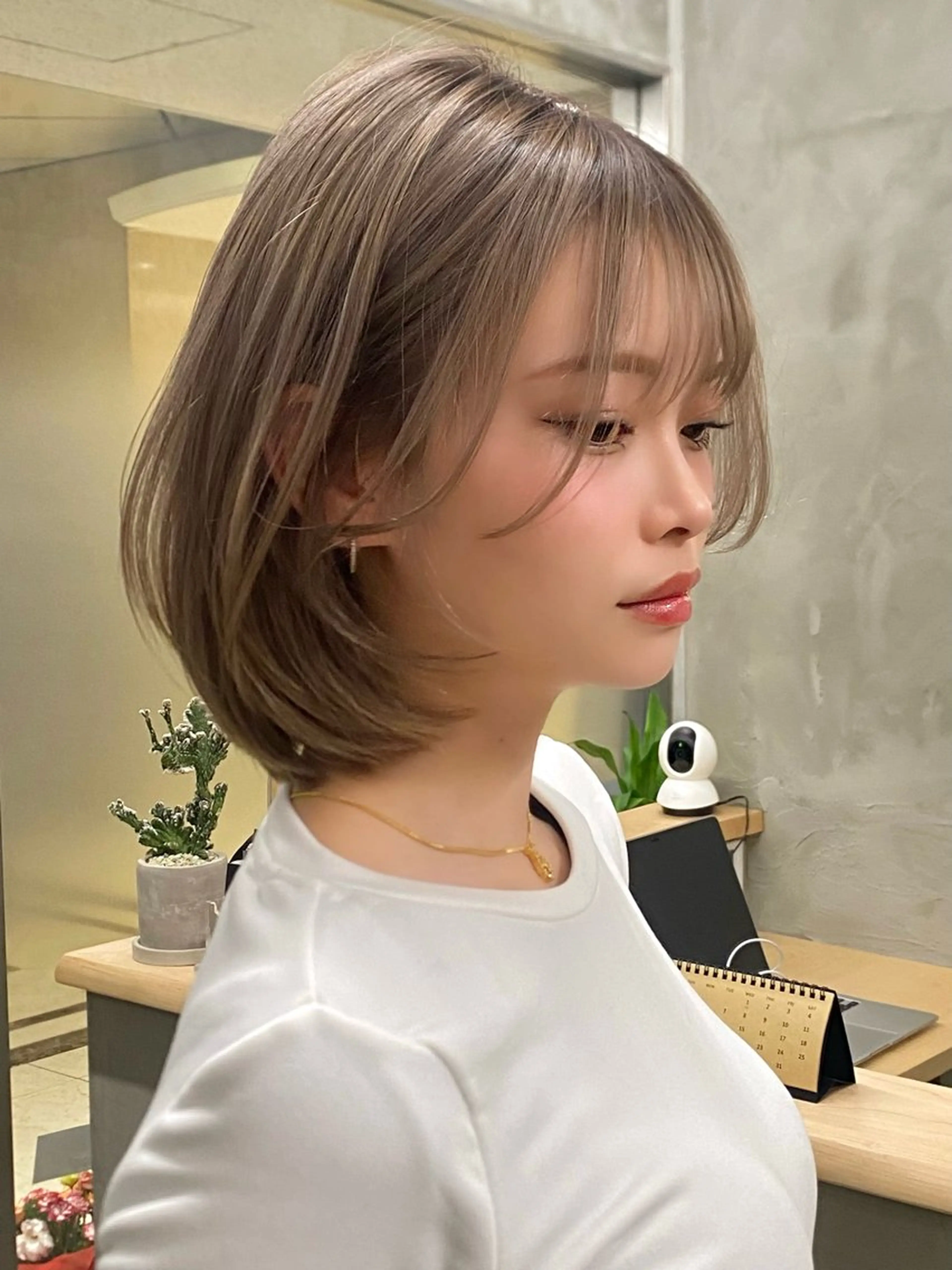 ショート カラー ボブレイヤー ボブ レイヤーカット 古賀/レイヤーボブ /ハッシュカットのヘアスタイル