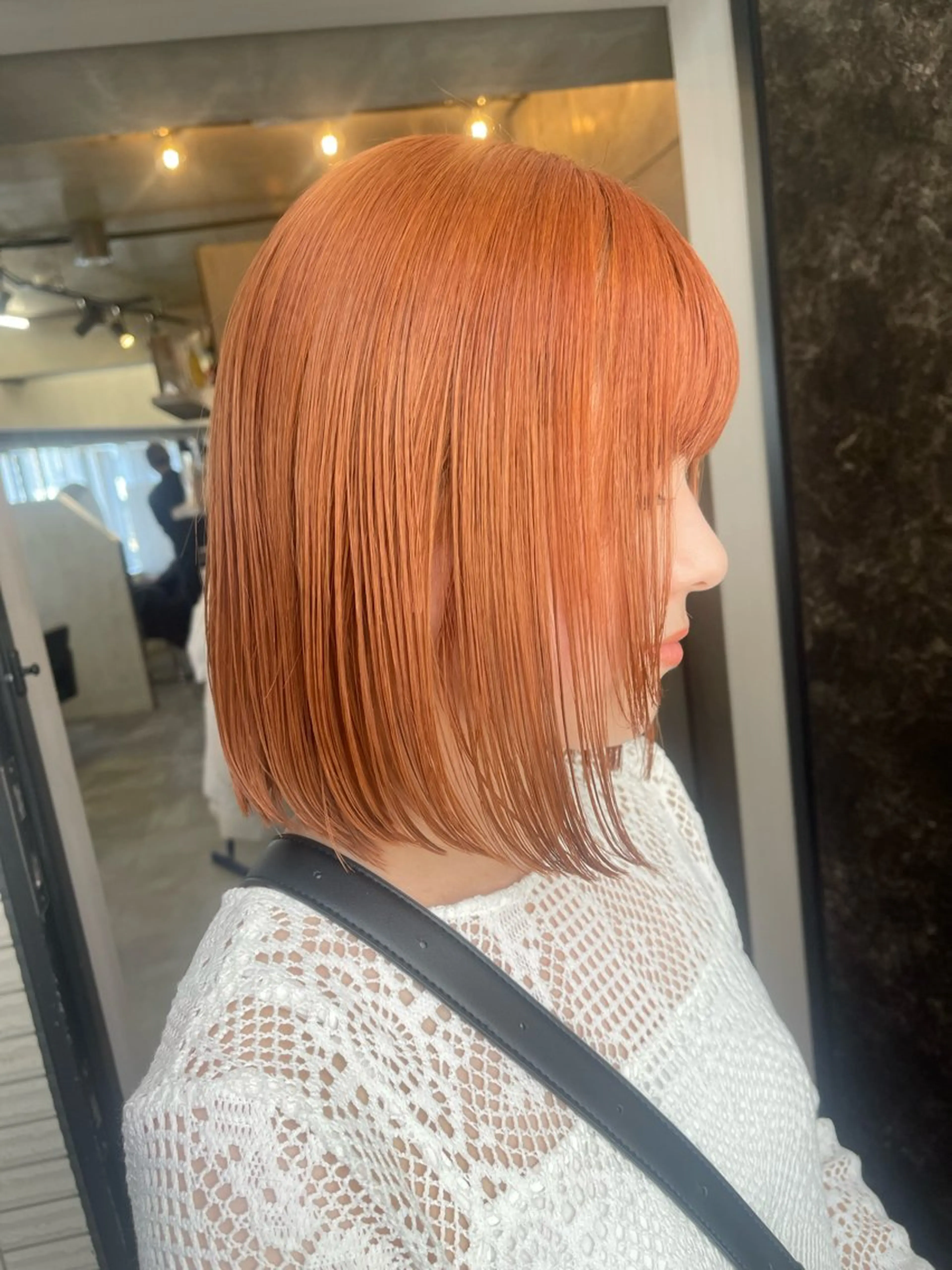 ショート カラー ベージュカラー オレンジ オレンジベージュ ダブルカラー /まつ毛パーマ🎀のヘアスタイル