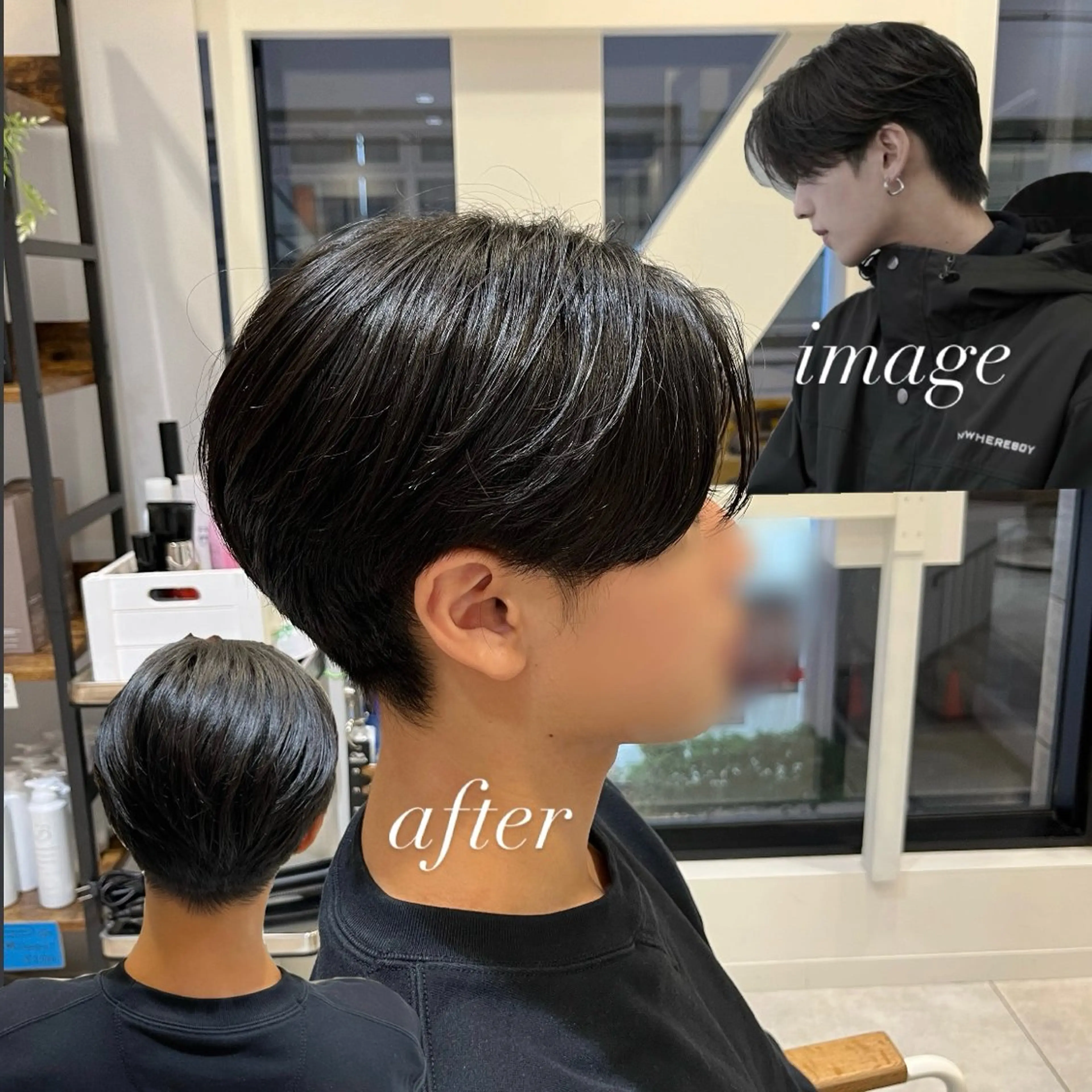 【🩶再来限定】カット+シャンプー【¥3,500】　扱いやすい韓国風シルエットに整えます/韓国ヘア/メンズ限定の写真