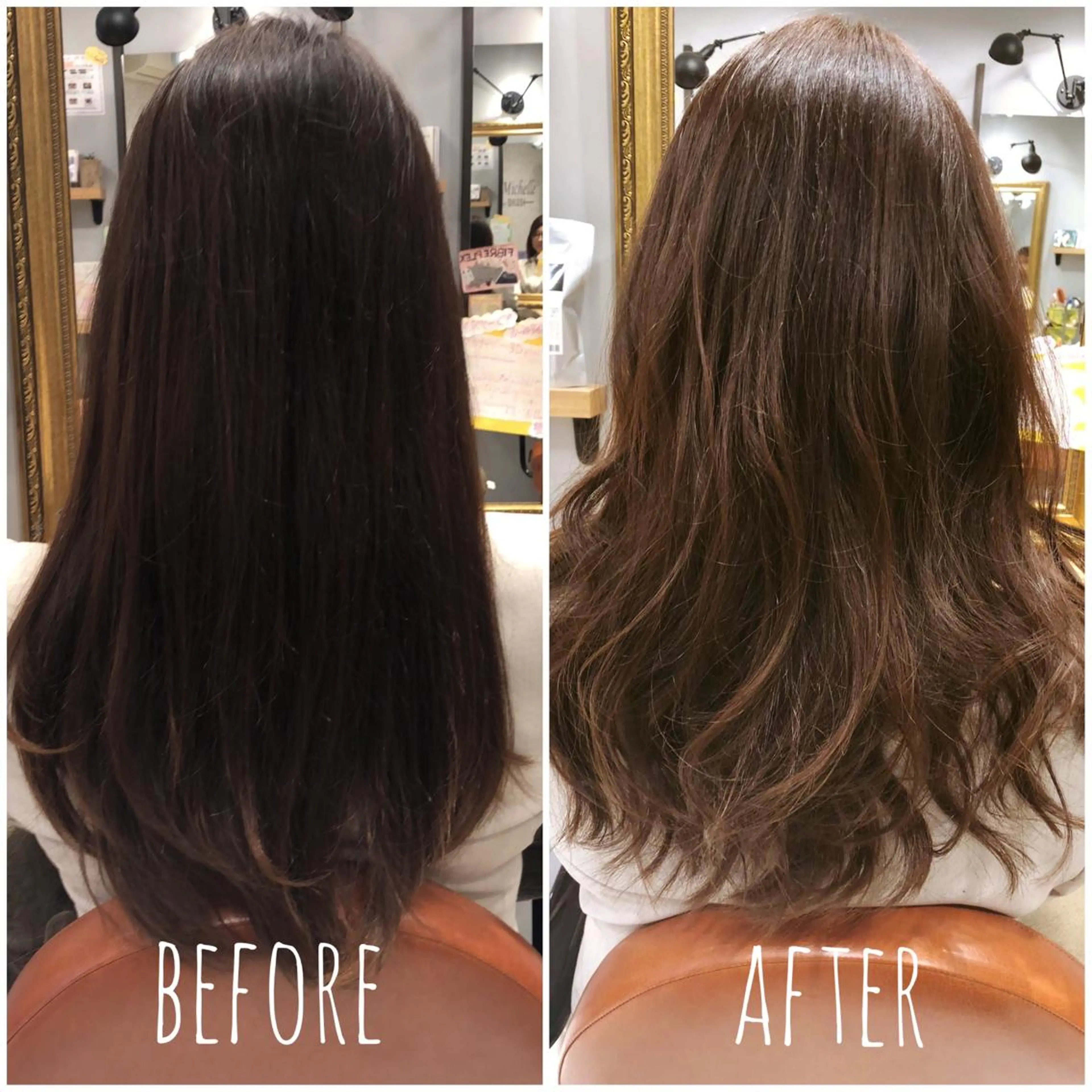 ロング カラー 牛田 玲菜のヘアスタイル