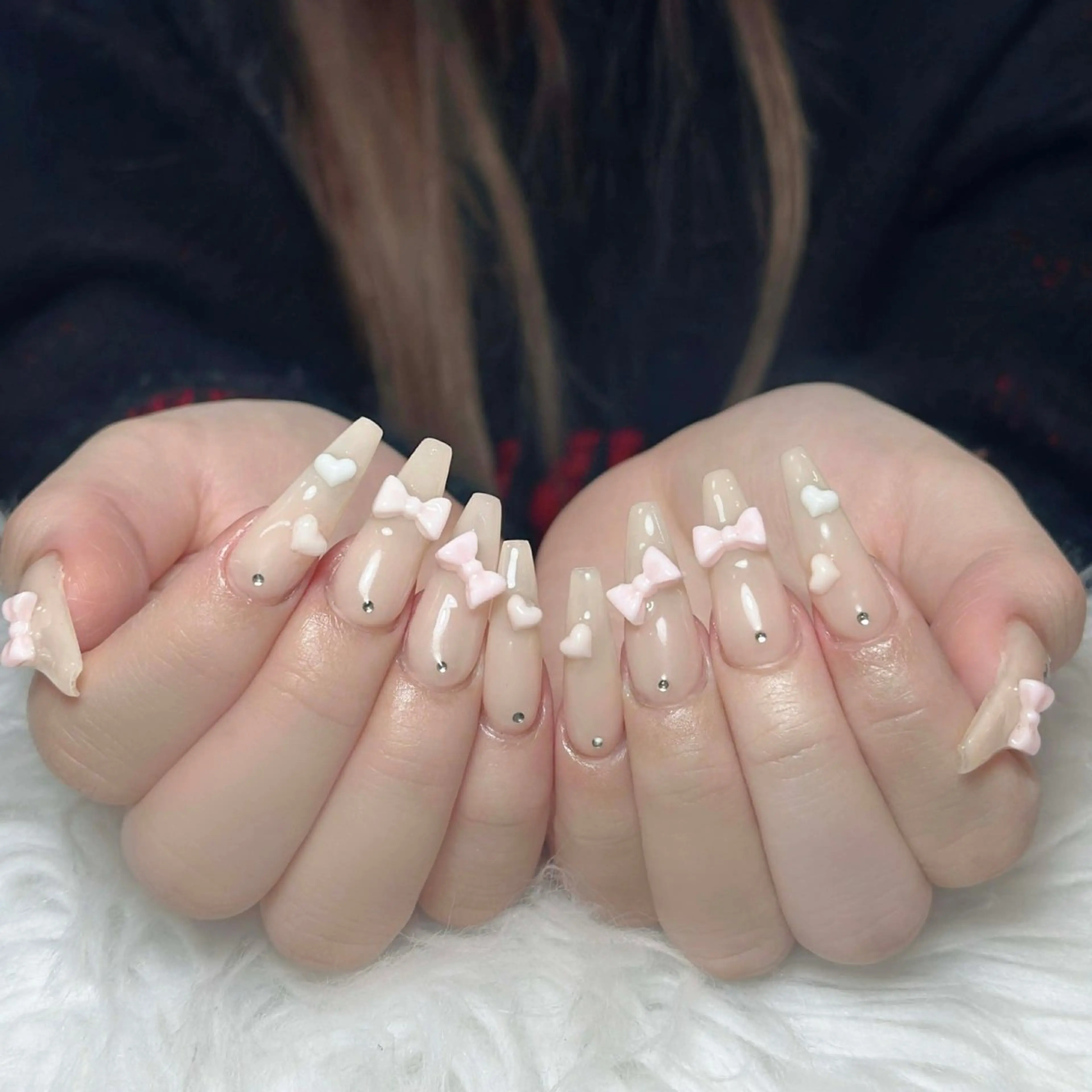 ネイル オーロラネイル ボルドー ブラウン 氷ネイル・うるうるネイル キラキラネイル ハンドネイル Julli NailStudioのネイルデザイン