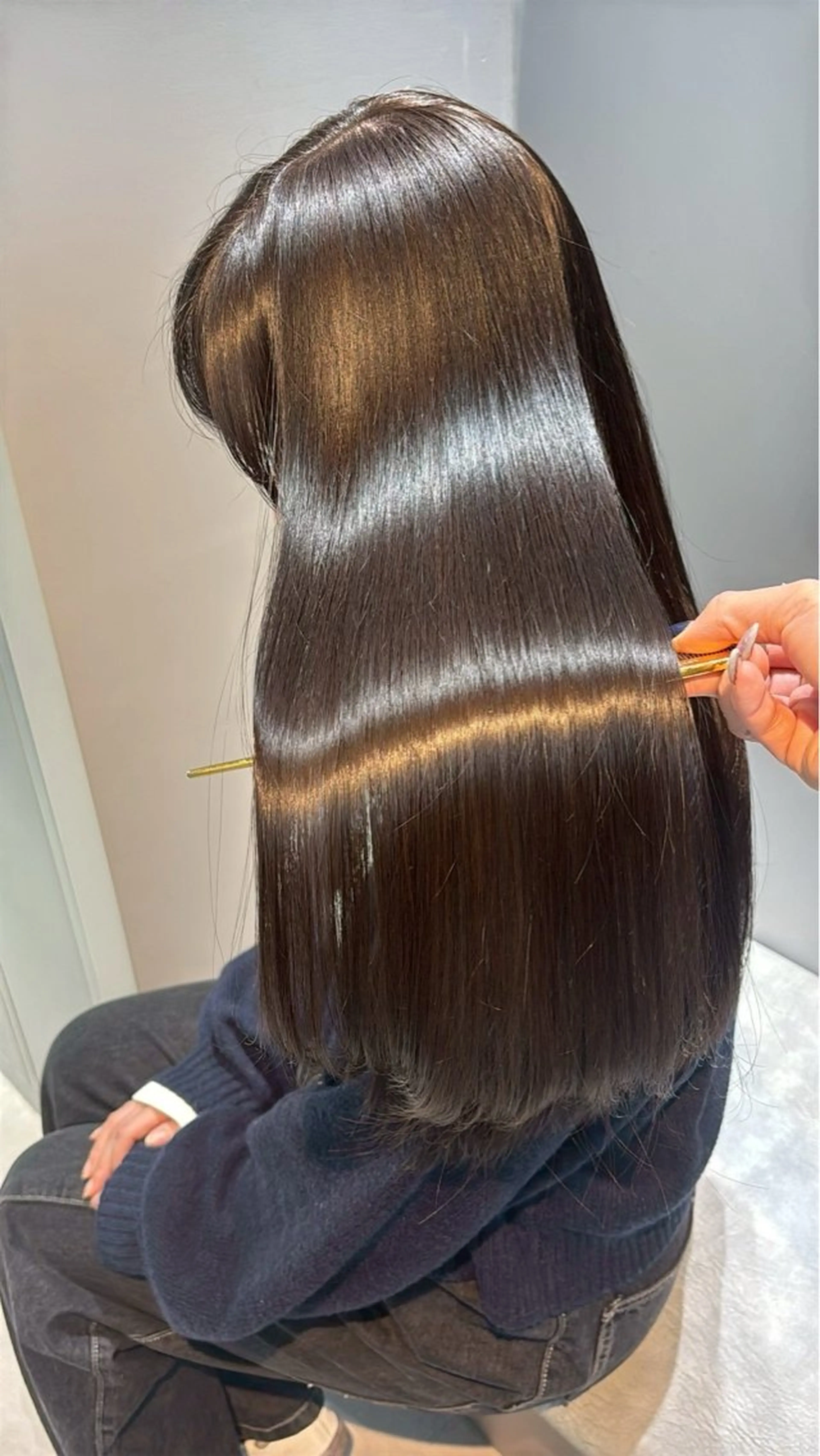 ロング カット ヘアカラー 縮毛矯正 トリートメント 飯田橋/髪質改善/ 縮毛矯正✨しゅんすけのヘアスタイル