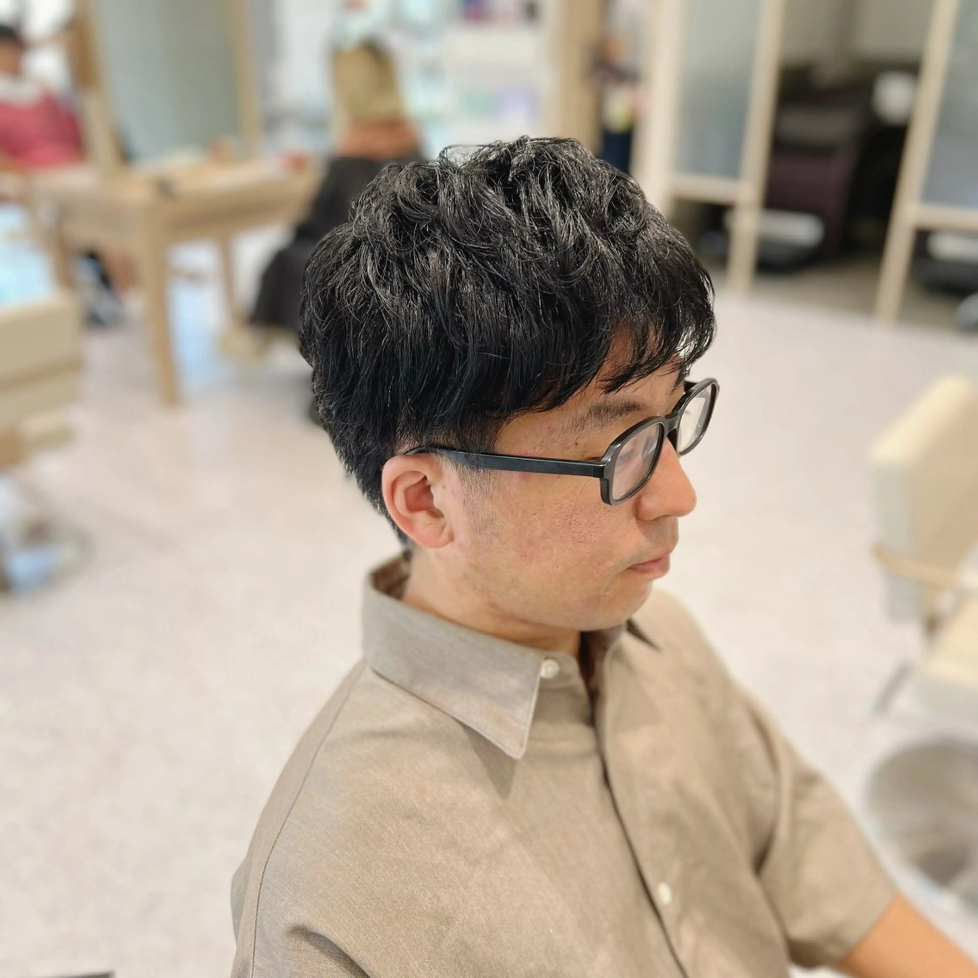 ショート パーマ メンズ カット パーマ Ash宮前平/パーマ /縮毛矯正/鈴木和也のヘアスタイル