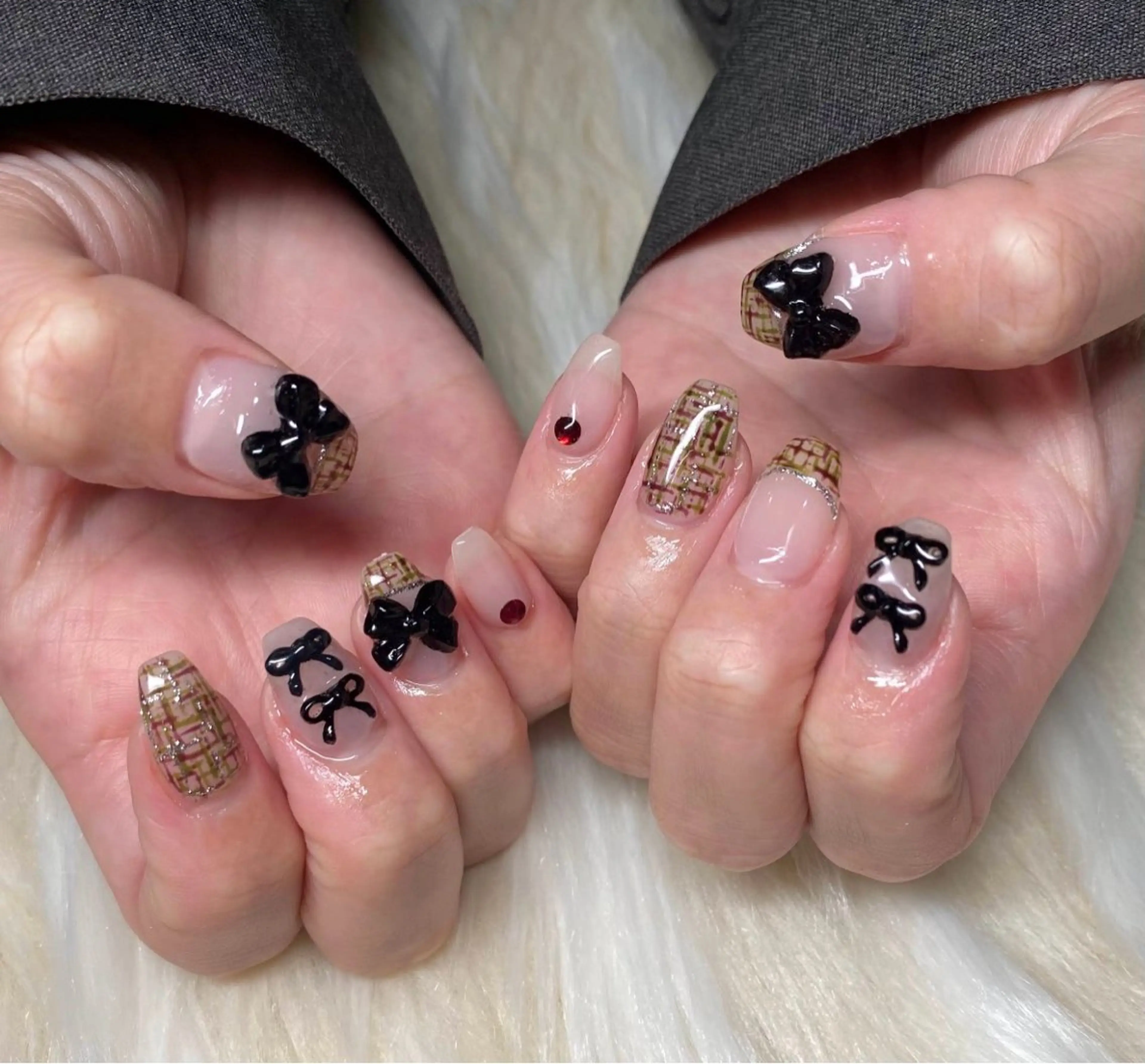 ネイル 長さ出し ジェルネイル グラデーション 韓国ネイル マグネットネイル ハンドネイル Nail&eye Belire 新宿のネイルデザイン