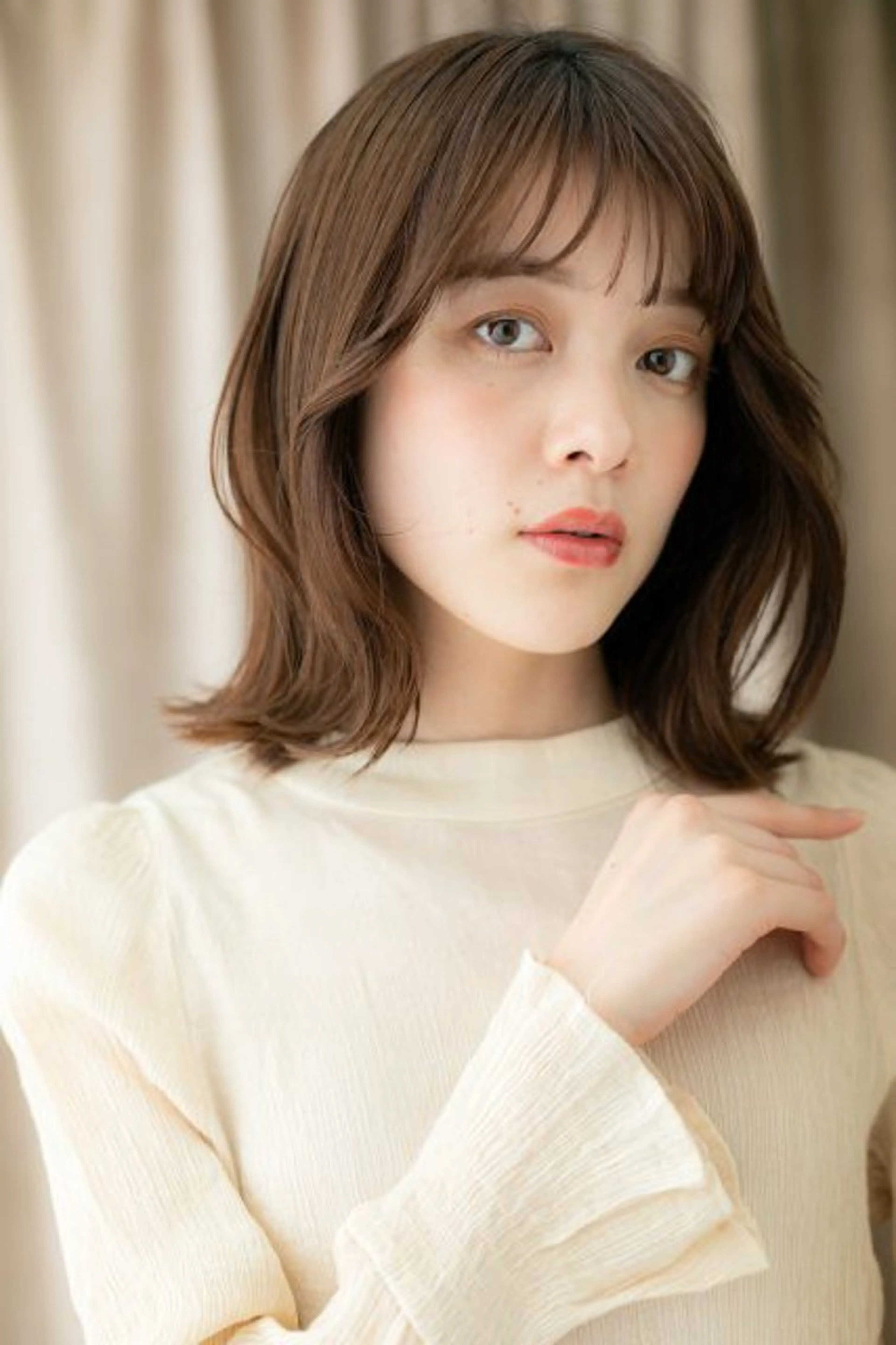 ミディアム 阿部 雲母のヘアスタイル