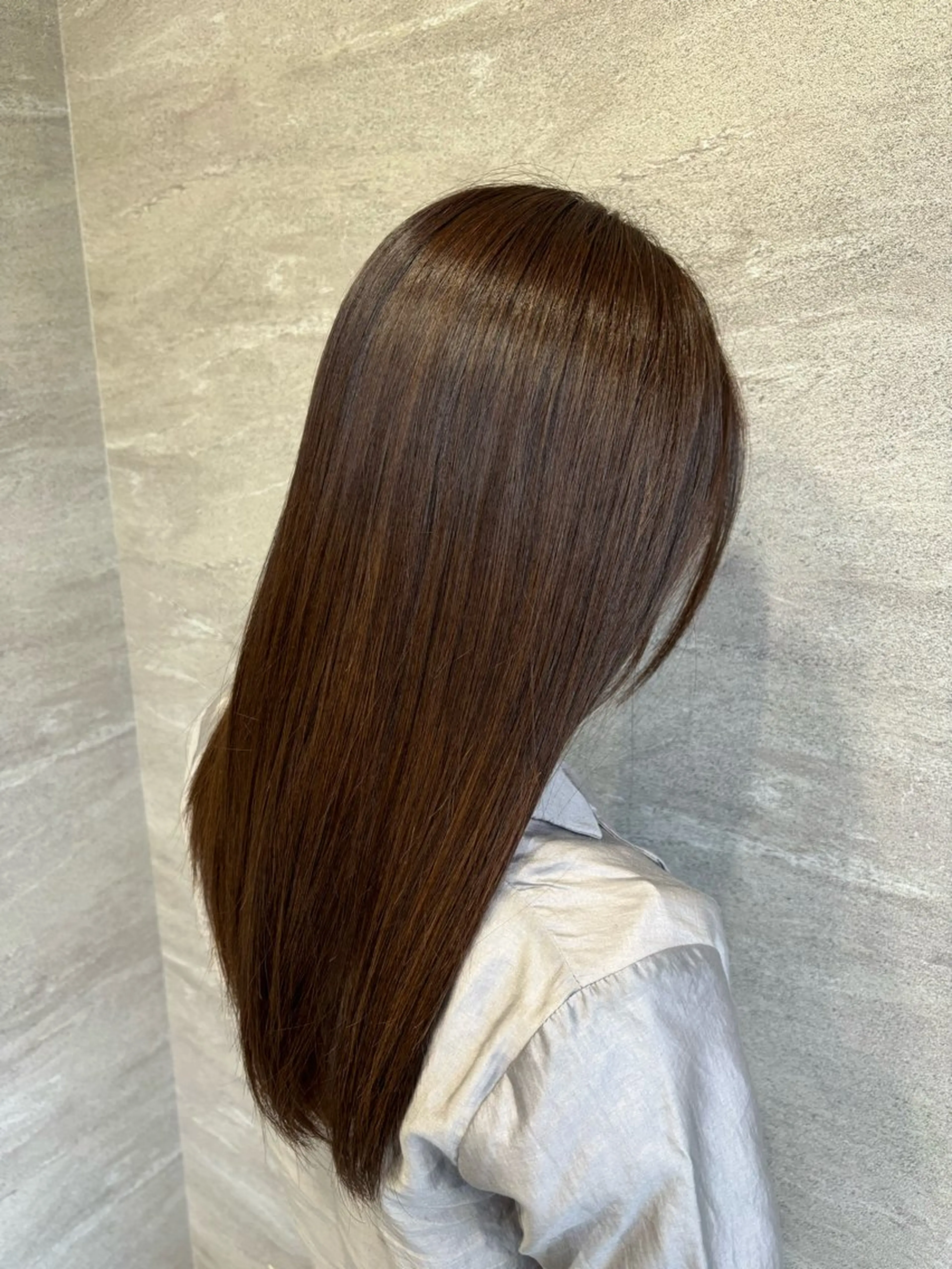 ロング カラー ブラウンカラー ナチュラルブラウン 永井大樹✨ 透明感カラー✨のヘアスタイル