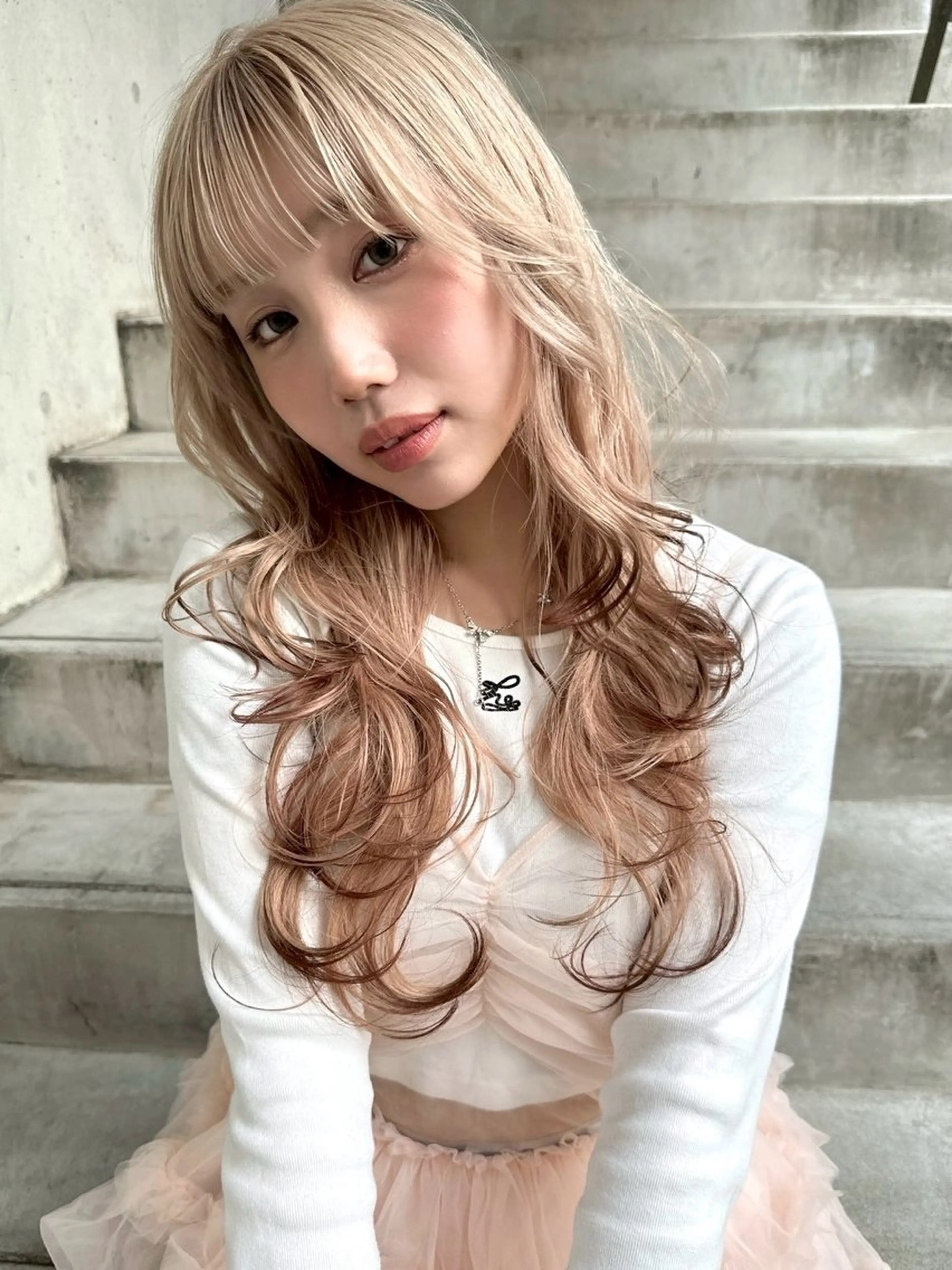 【新規/ケアハイトーン】ケアブリーチダブルカラー（1回）+ケアカラーの写真