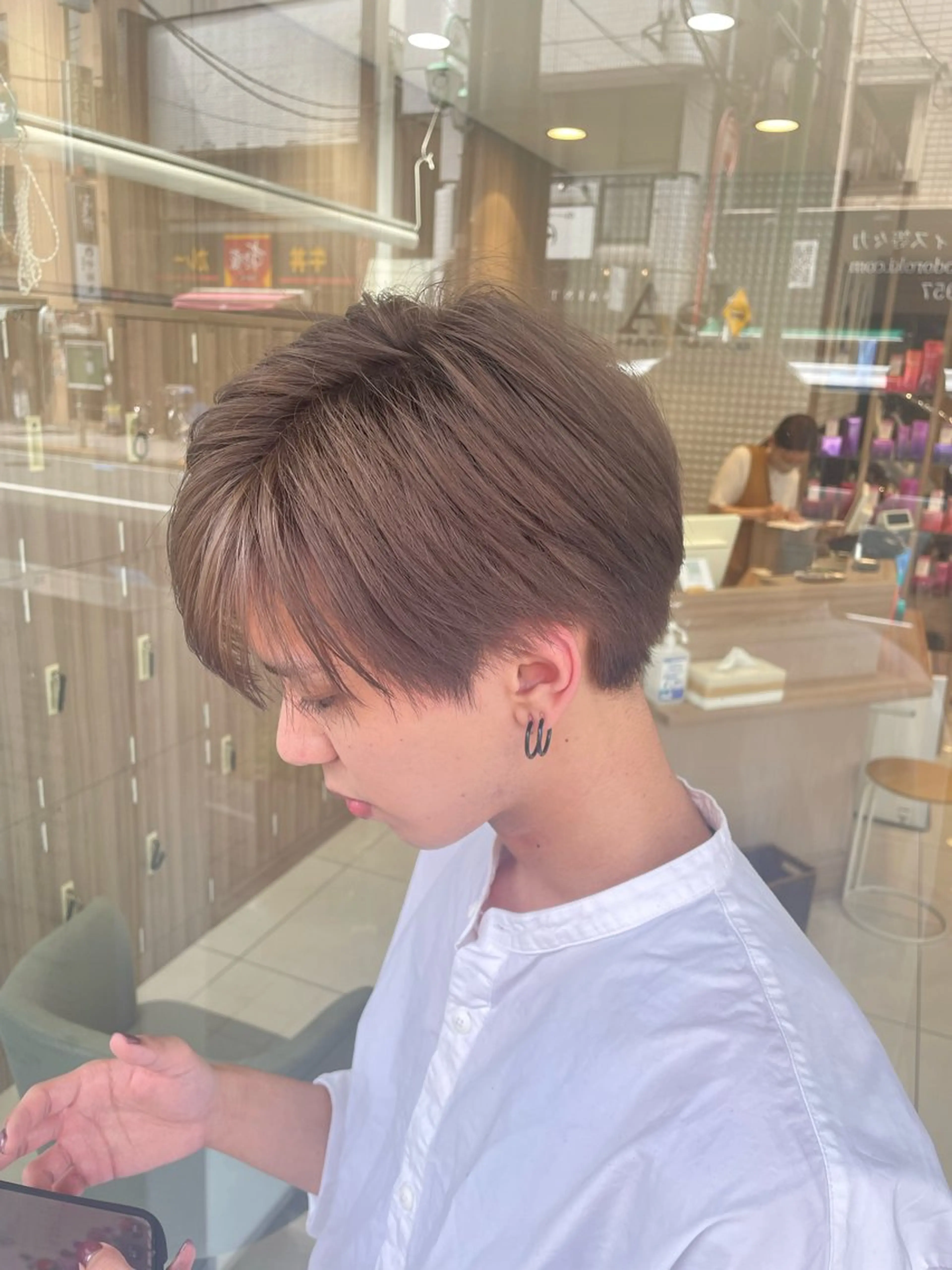 カラー パーマ ヘアアレンジ メンズ 【メンズパーマ✨️ 髪質改善矯正】岩城のヘアスタイル