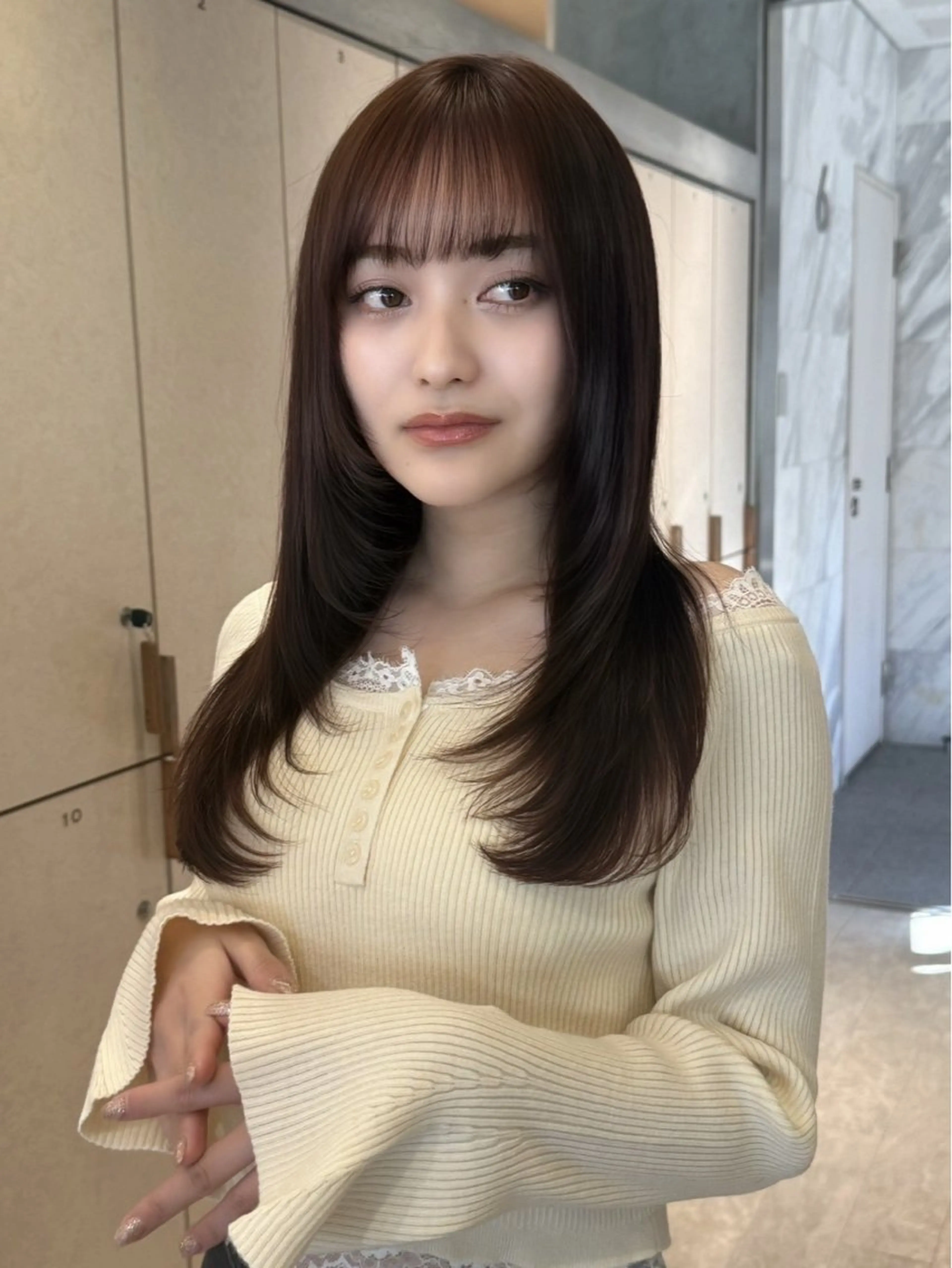 ロング カラー 田中 虎吾のヘアスタイル
