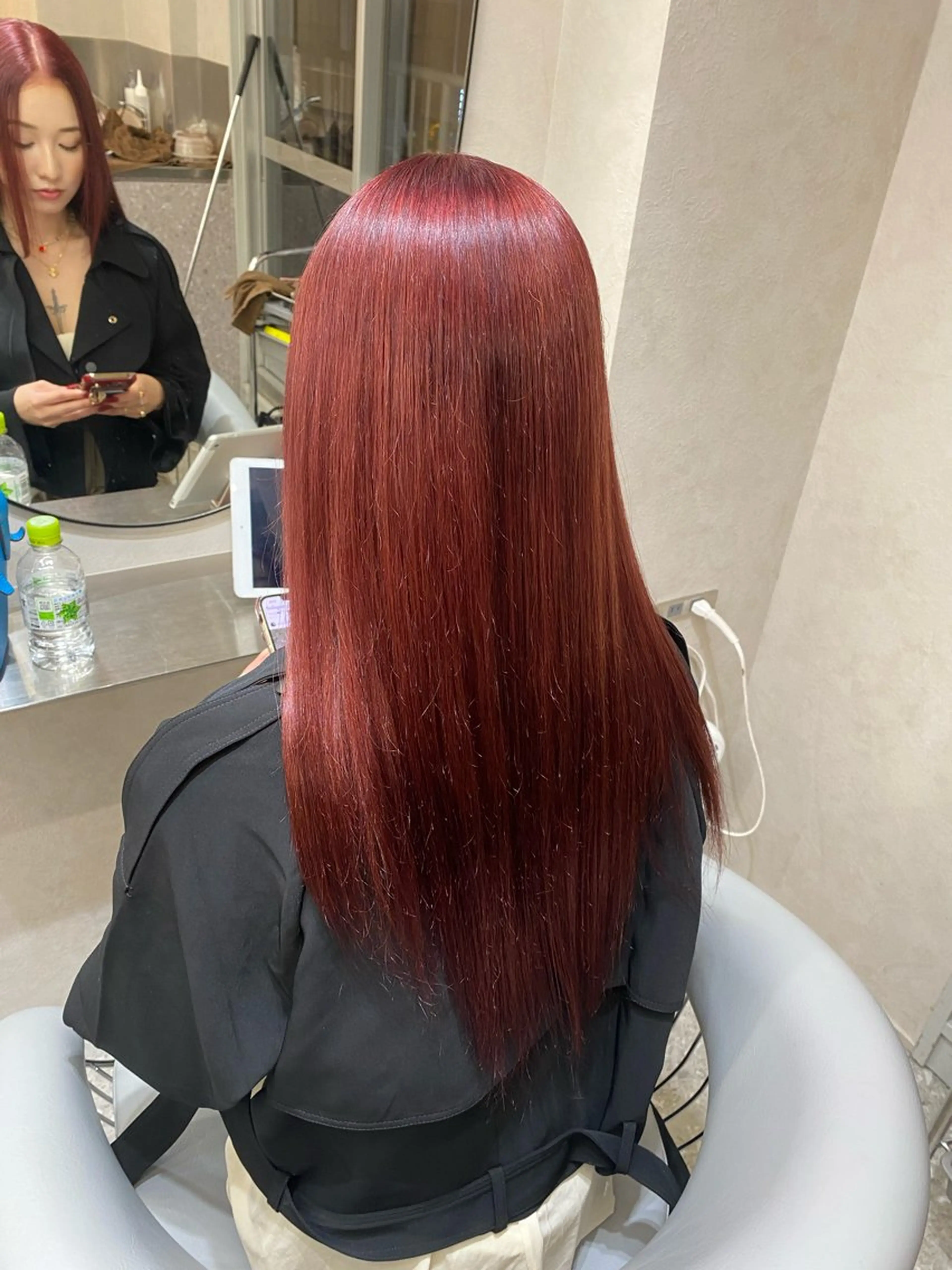 ロング カラー カット ヘアカラー トリートメント なな 顔周りカット /シールエクステのヘアスタイル