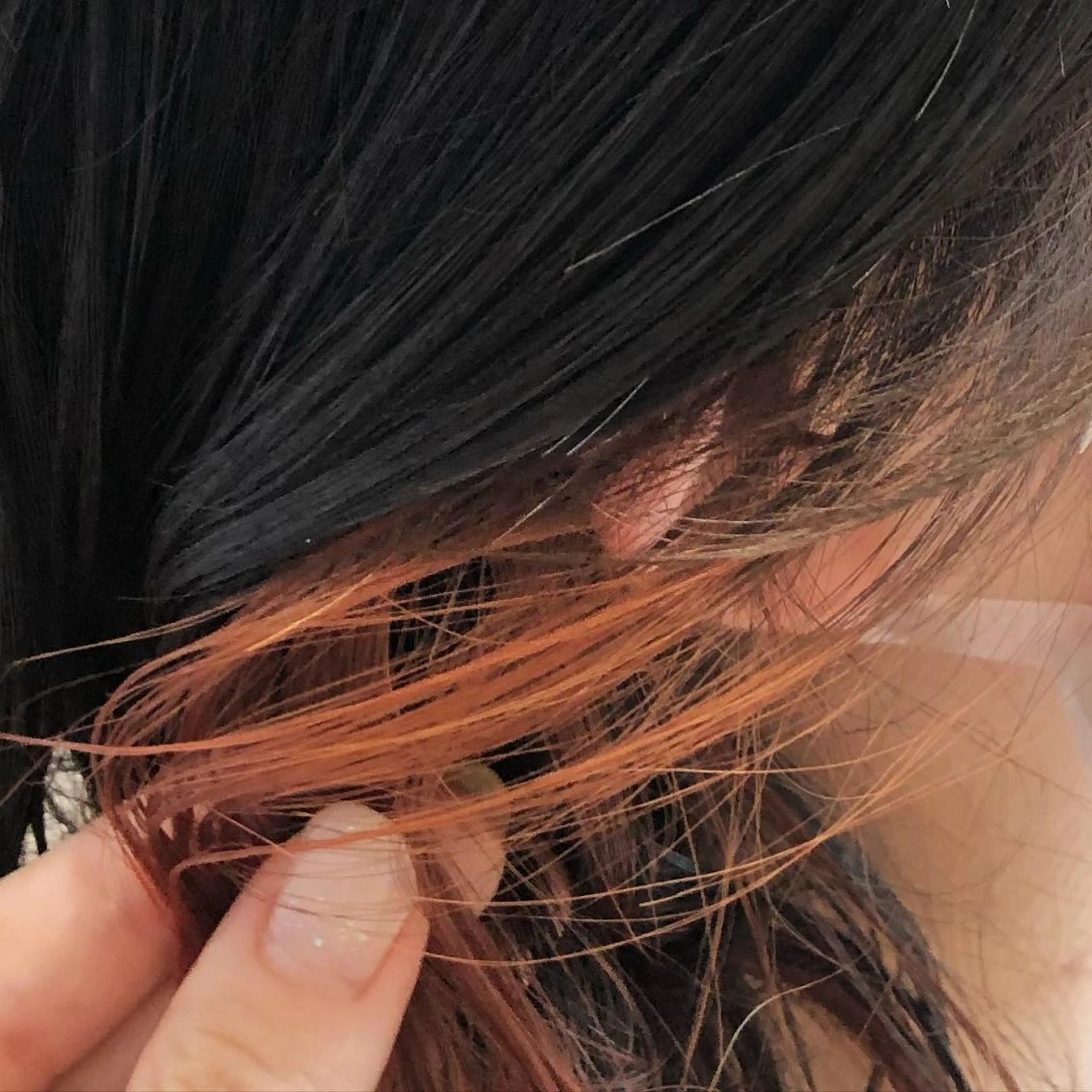 セミロング カラー ヘアアレンジ インナーカラー オレンジ ✨🌿大人可愛い愛さ れhair🌿✨松本のヘアスタイル