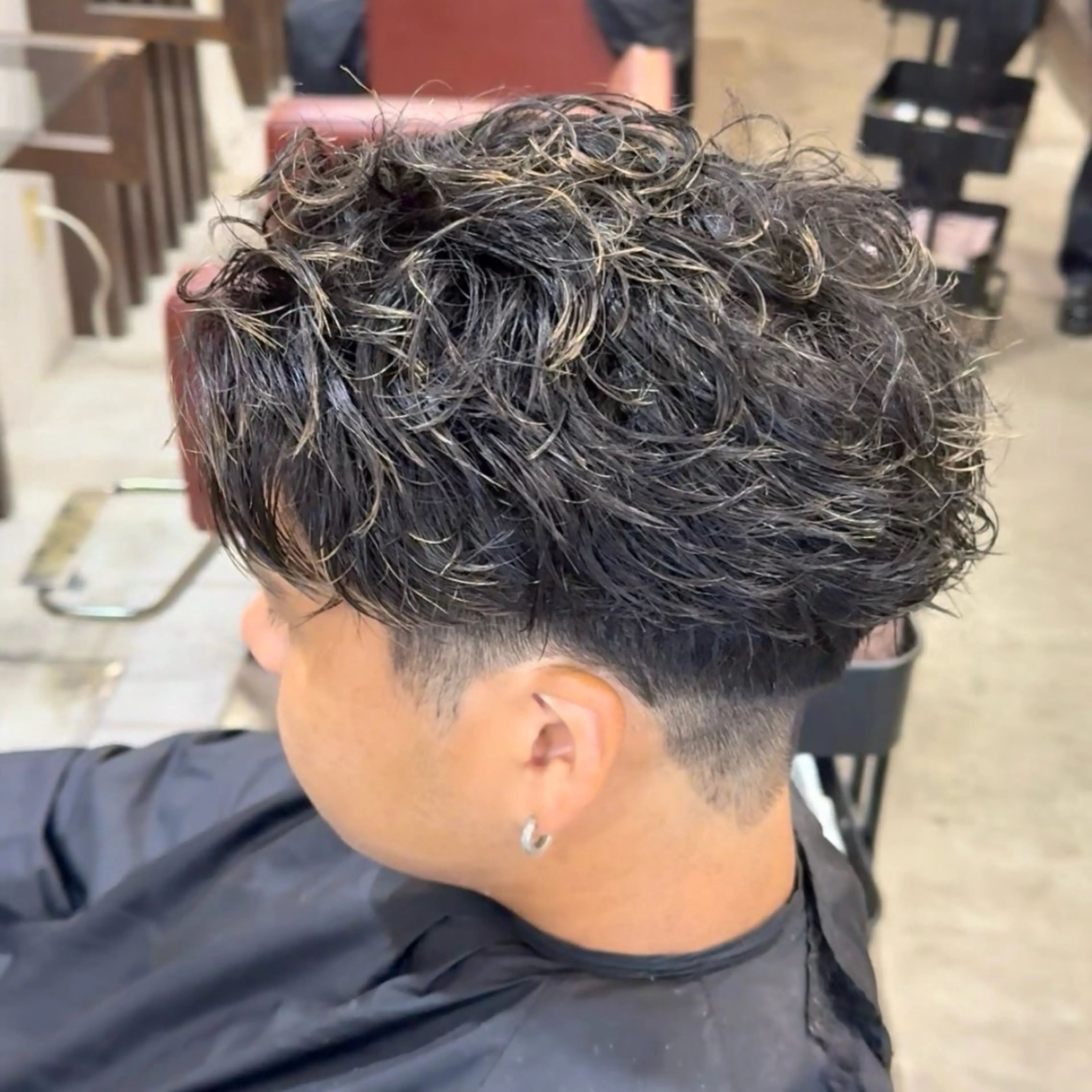 パーマ メンズ カット パーマ スペインカール/ サーフカール/RYUのヘアスタイル