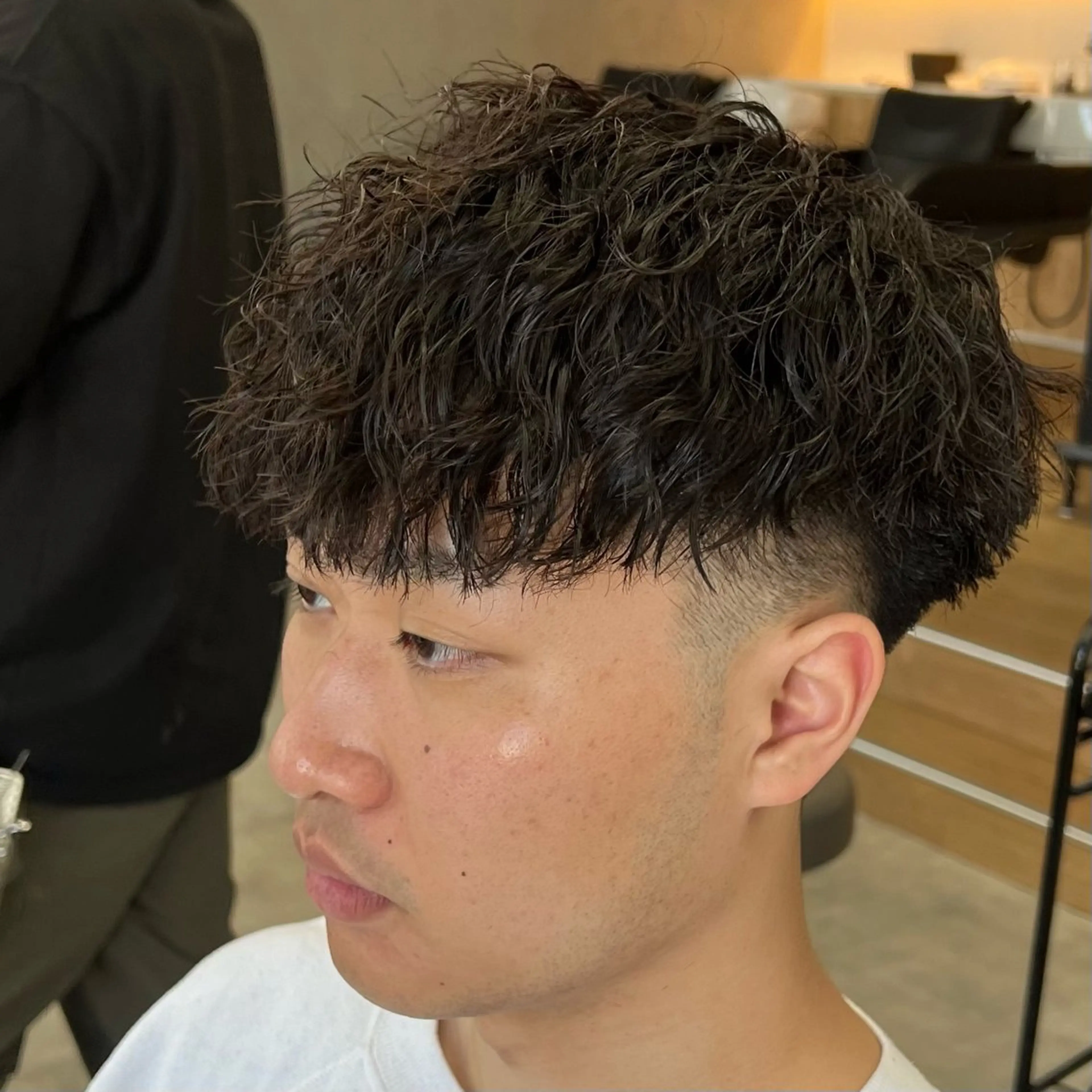 ショート パーマ メンズ カット パーマ メンズパーマ/波巻き 新潟/万代/夏芽🎀のヘアスタイル