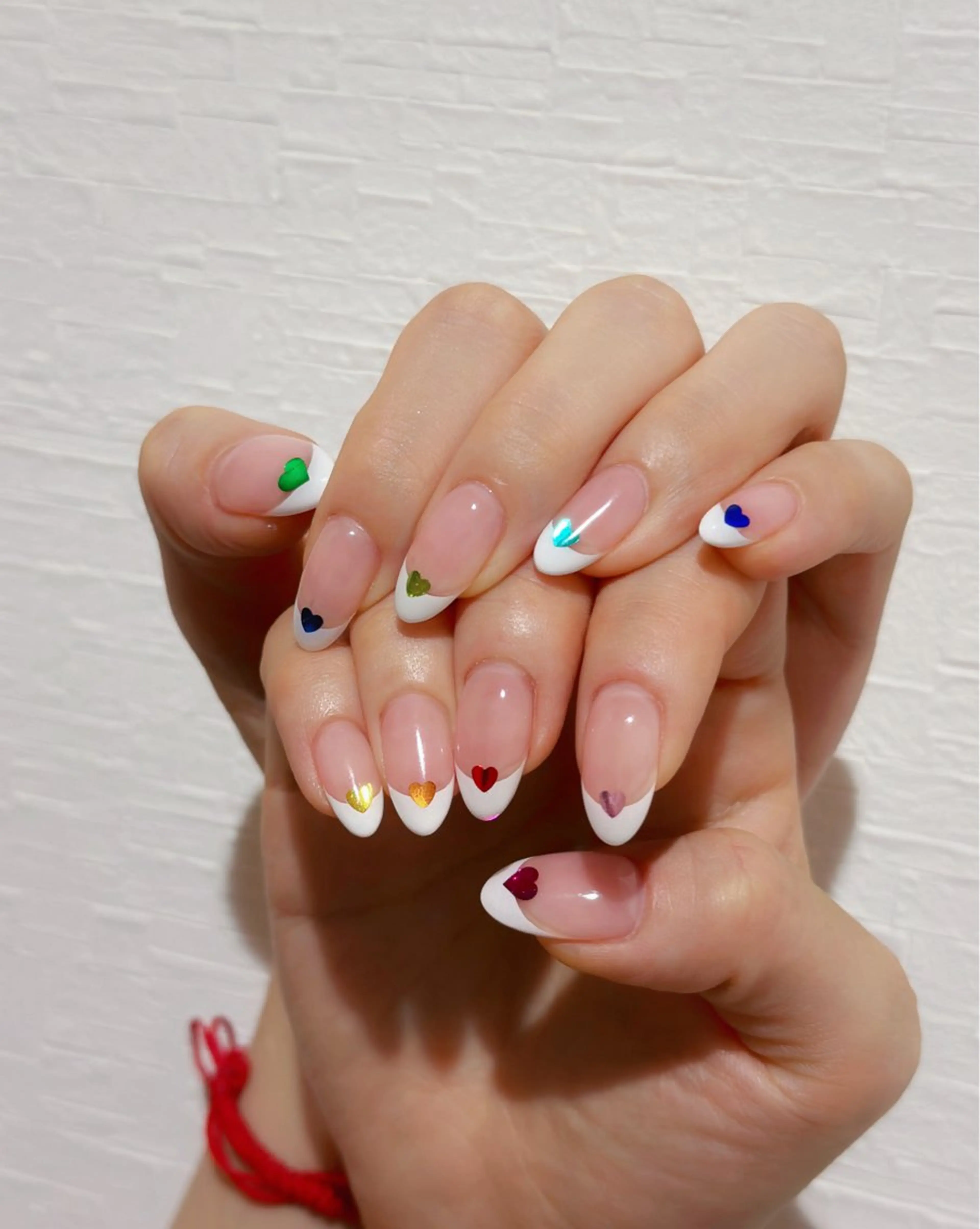 ネイル オーロラネイル 長さ出し フットネイル ラメ(グリッター) ラメグラデーション 👍thumbs up nail👍のネイルデザイン