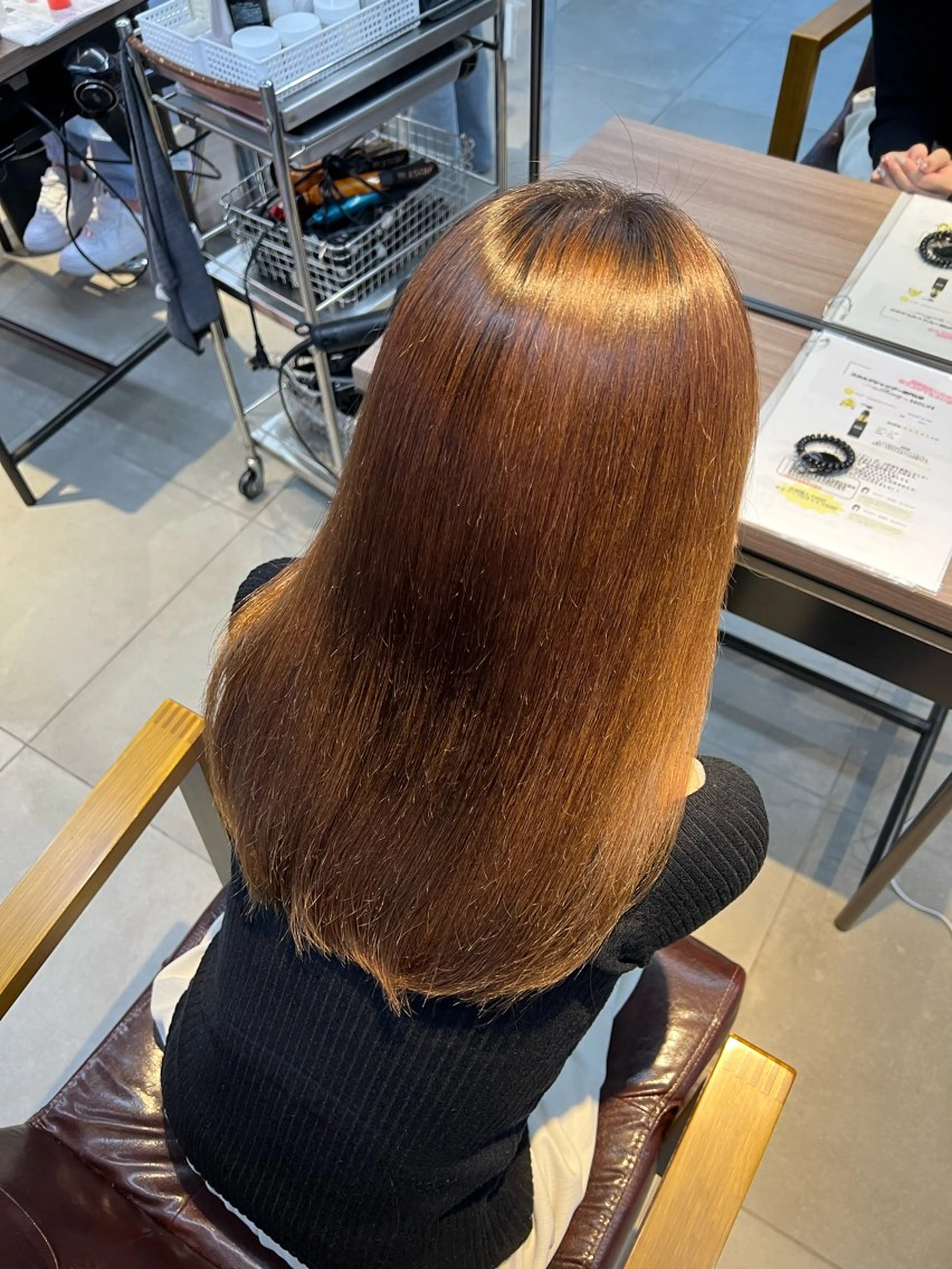 セミロング 縮毛矯正 Kako🫧⭐️ アシスタント/モデルのヘアスタイル