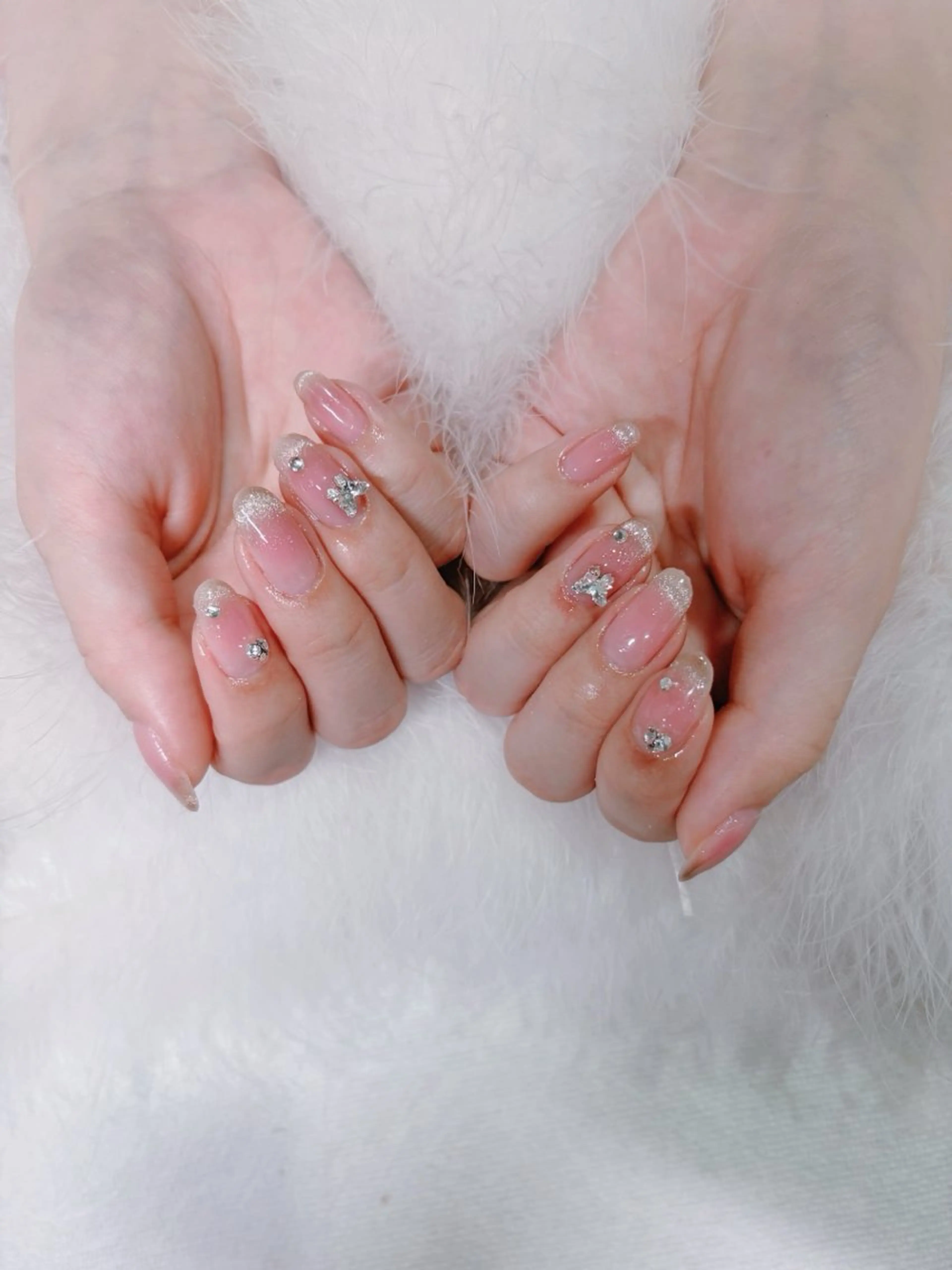 ネイル チークネイル 桜ネイル 長さ出し フットネイル フレンチネイル ビューティー ネイルのネイルデザイン