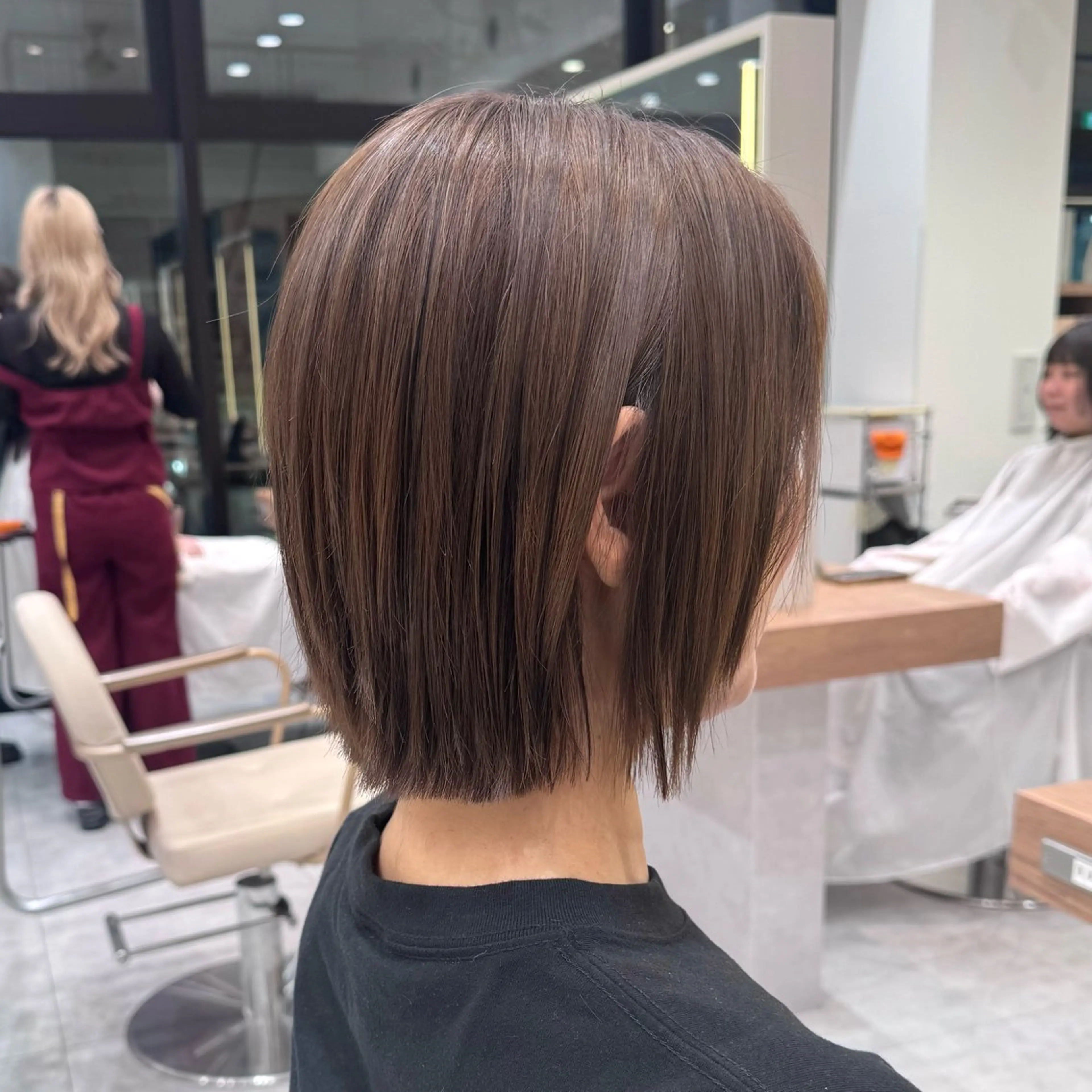 ミディアム カラー 透明感カラー ボブ カット ヘアカラー トリートメント ヘッドスパ 二宮 早智子のヘアスタイル