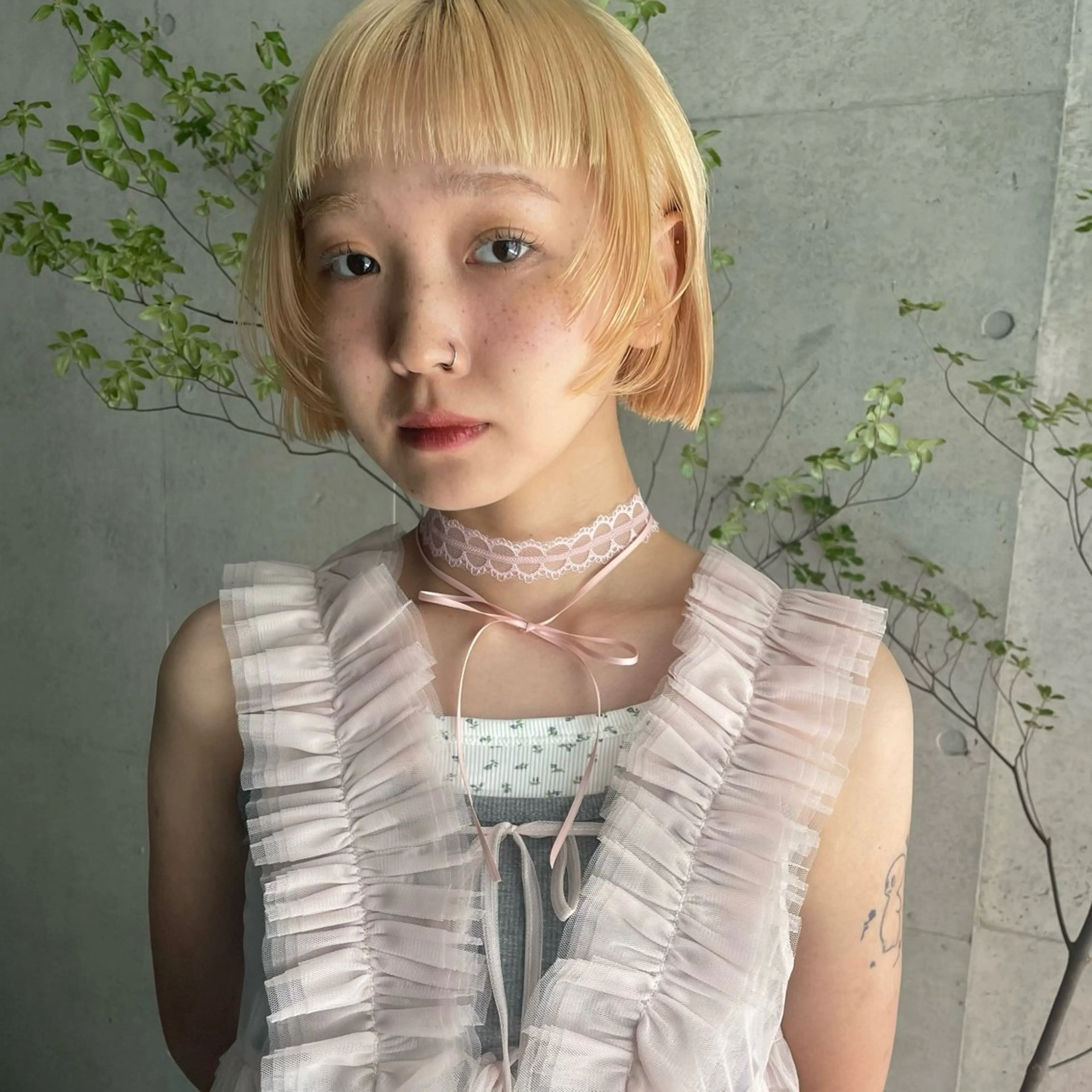 ショート カラー ブロンド ユウナ🎀レイヤー/ 暖色カラーのヘアスタイル