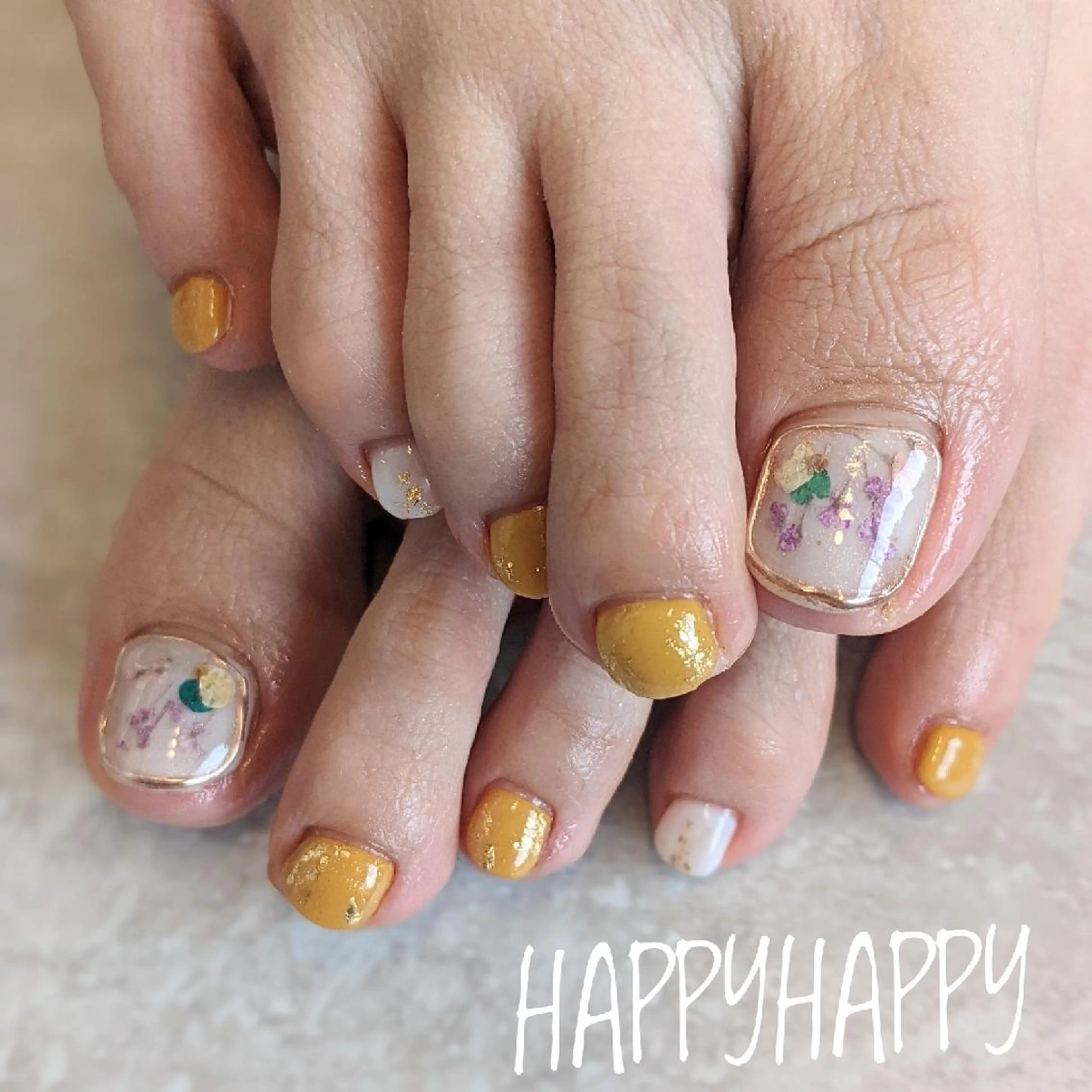 【ミニモ限定価格】*オフ無*フット親指2本デザインネイルの写真