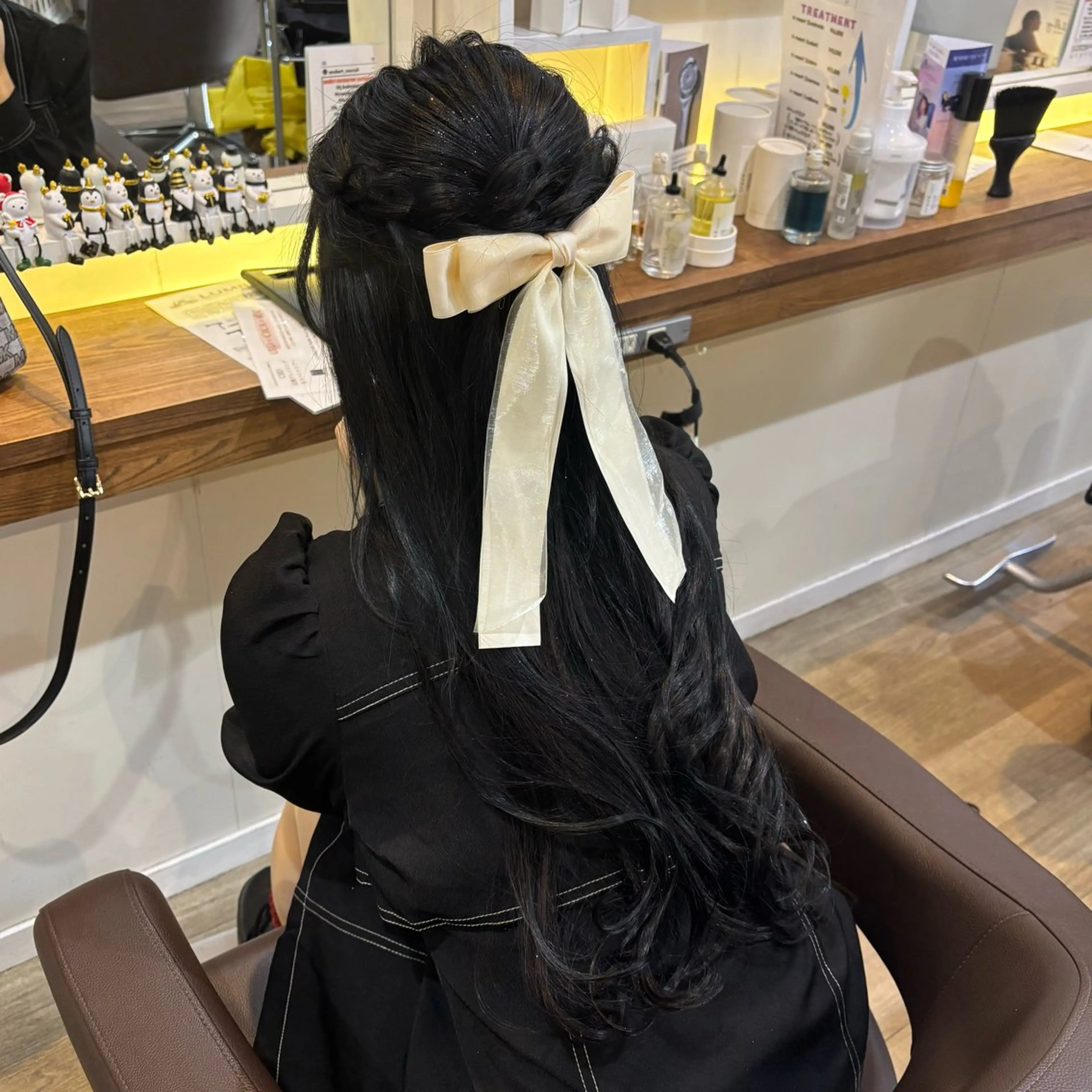 ロング シールエクステ エクステ ロング エクステ 🎀ハイトーン/ 艶カラー/夕月🎀のヘアスタイル