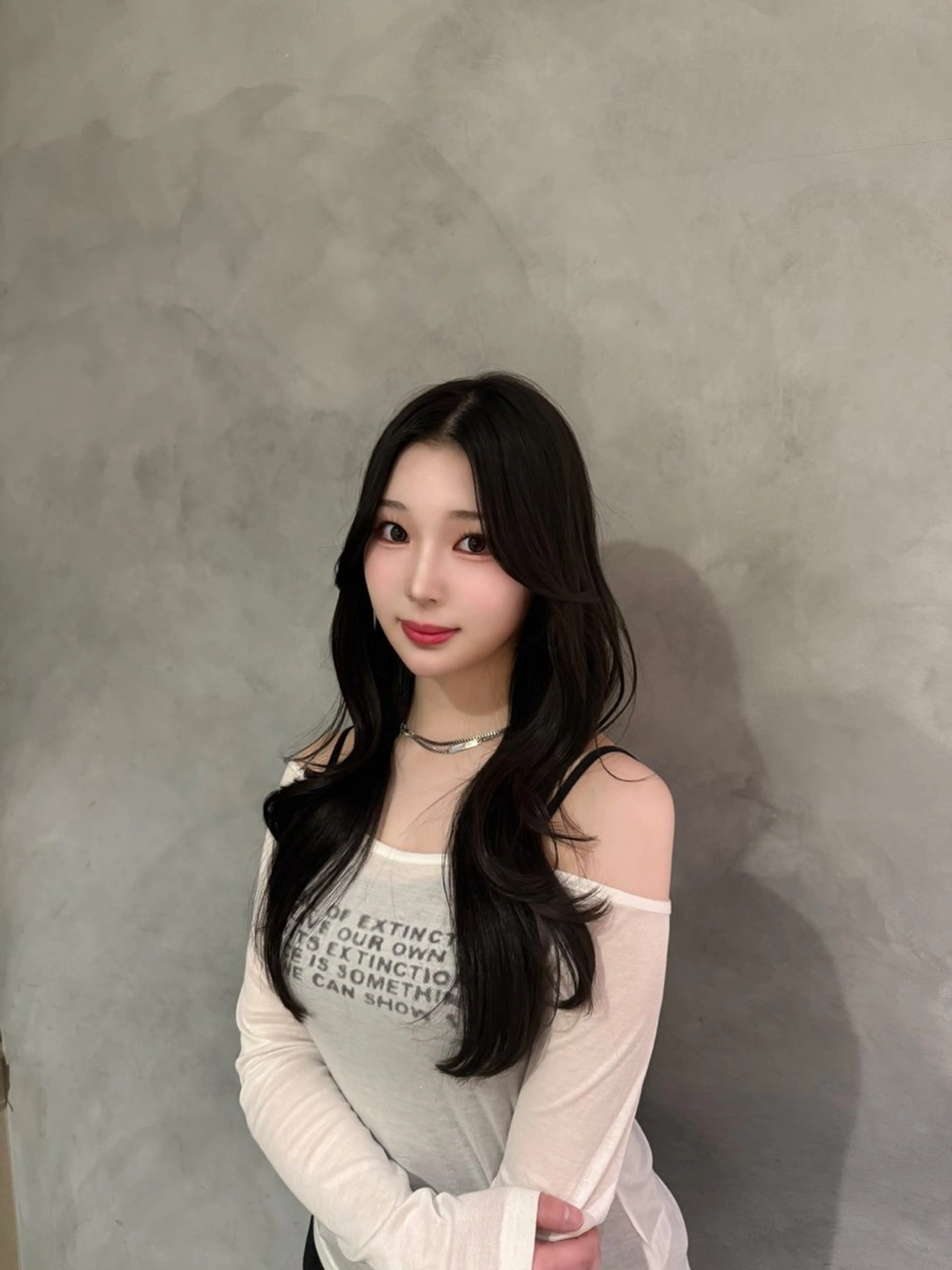 ロング カット ヘアカラー トリートメント 谷 亜澄のヘアスタイル