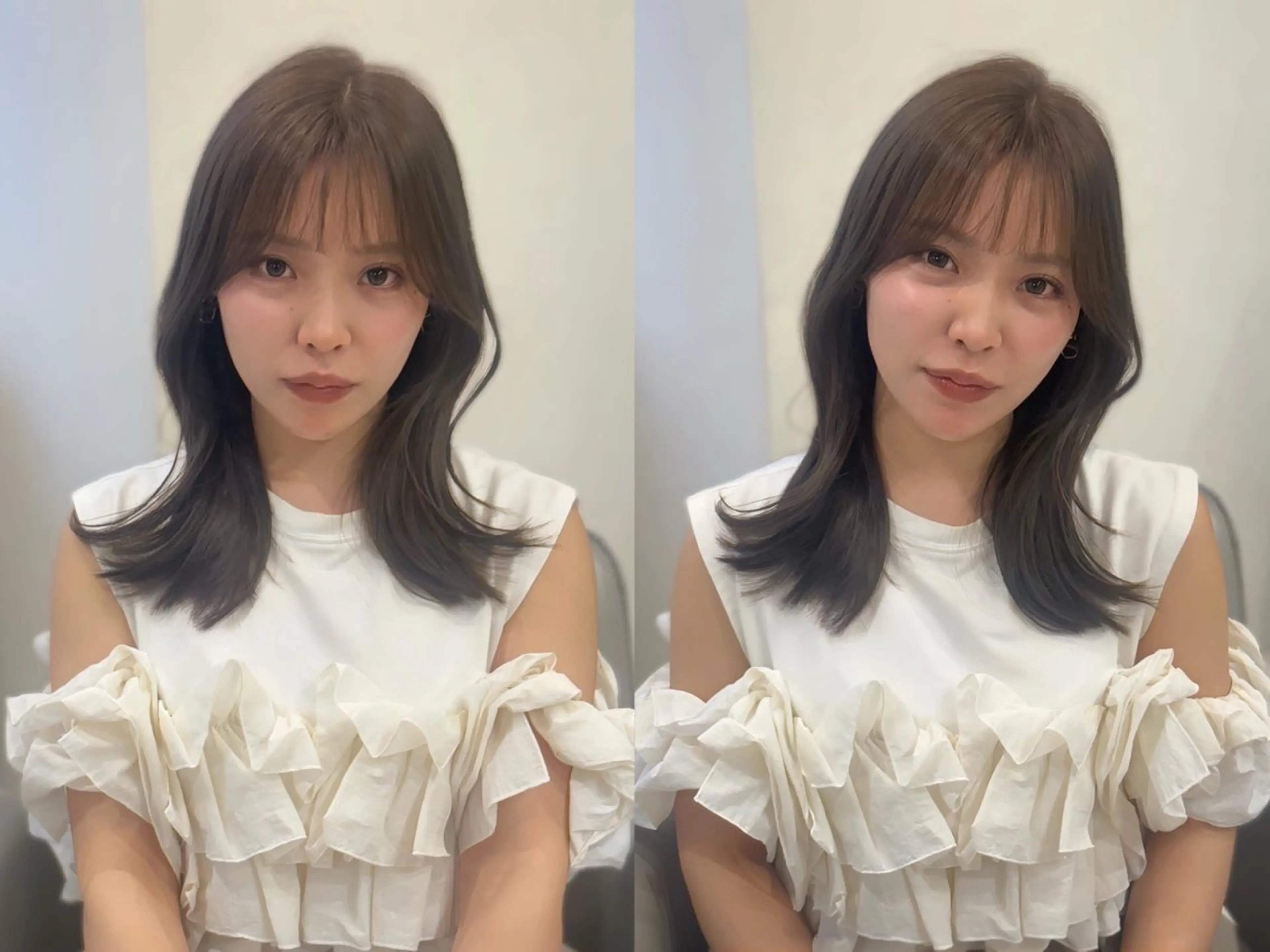 ミディアム ヘアカラー トリートメント ao - 赤み消し ベージュ/大阪梅田のヘアスタイル