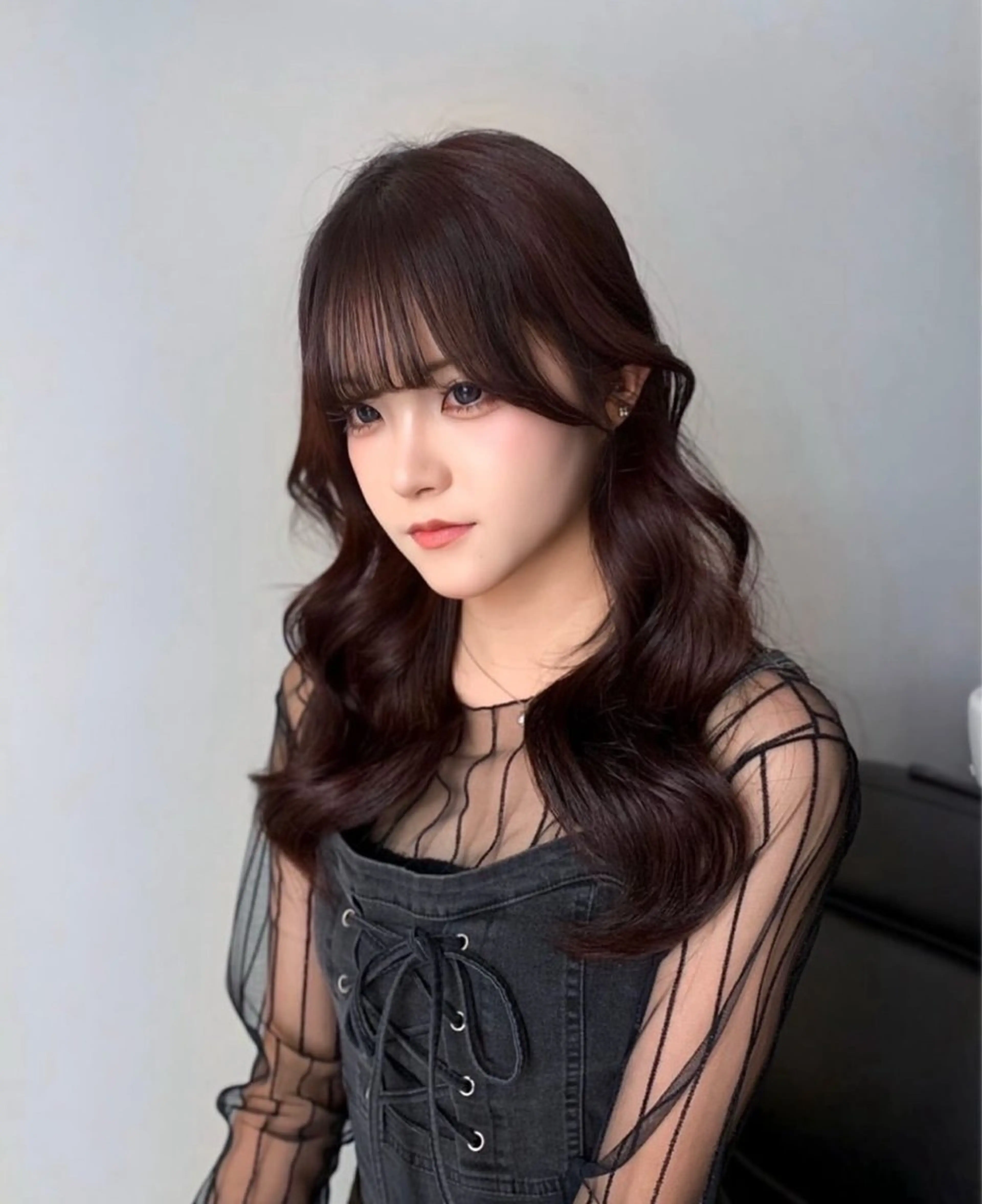 ロング カラー トリートメント みゅう／韓国：網紅： トレンドヘアのヘアスタイル