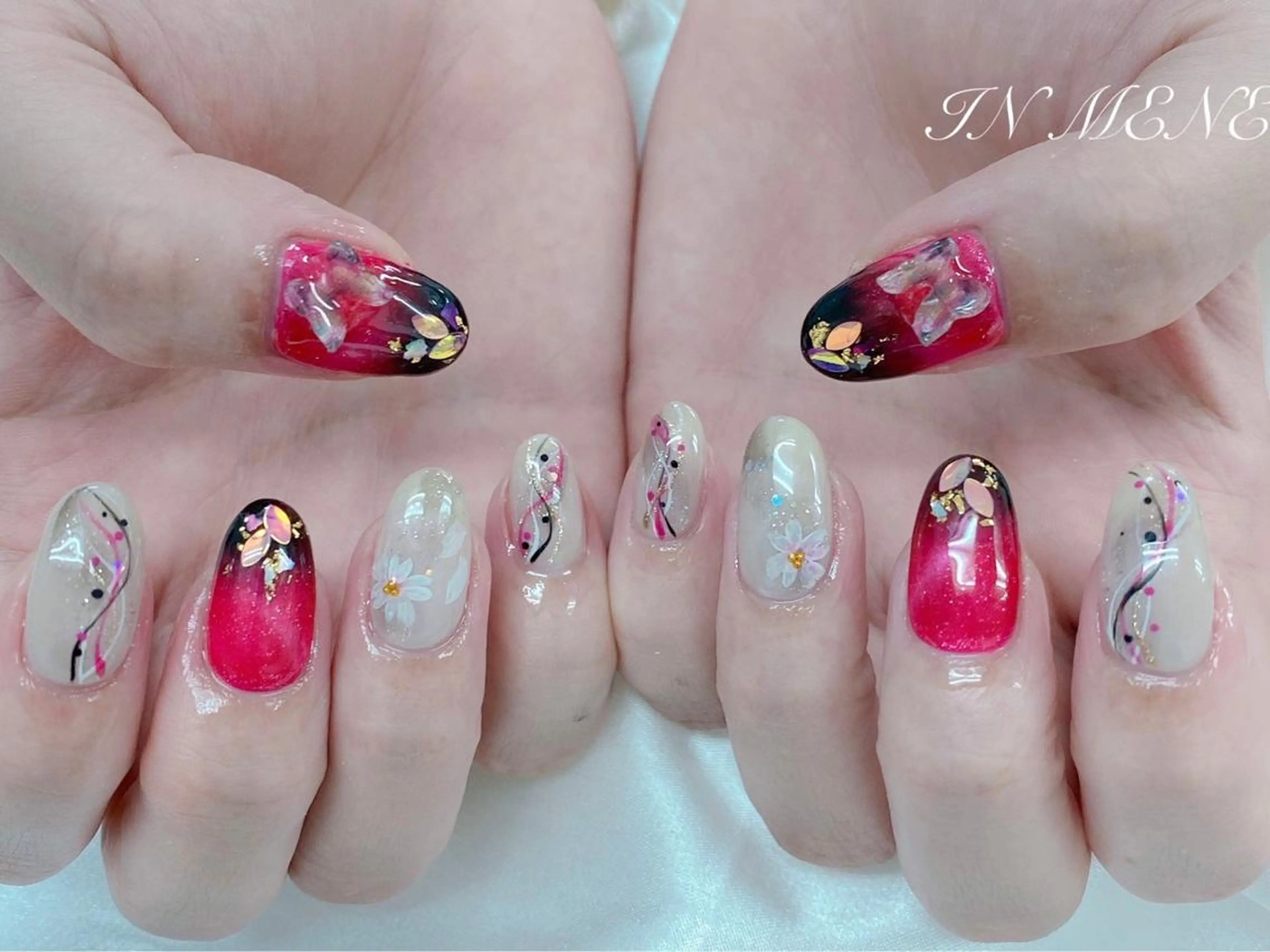 ネイル 成人式 ハンドネイル IN MENEのネイルデザイン