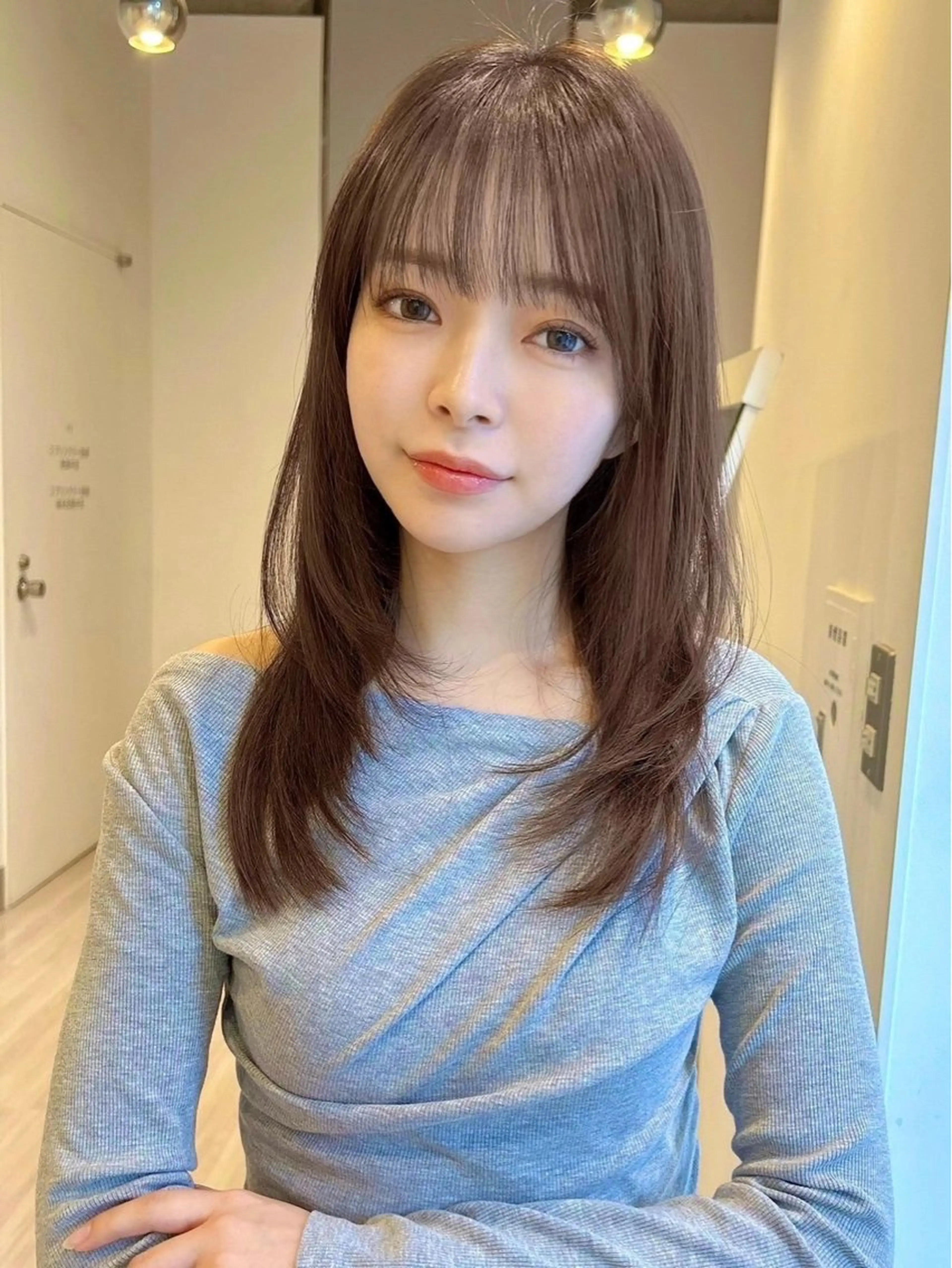 ロング ウルフ🦋顔まわり ❤︎ ͛MEIのヘアスタイル