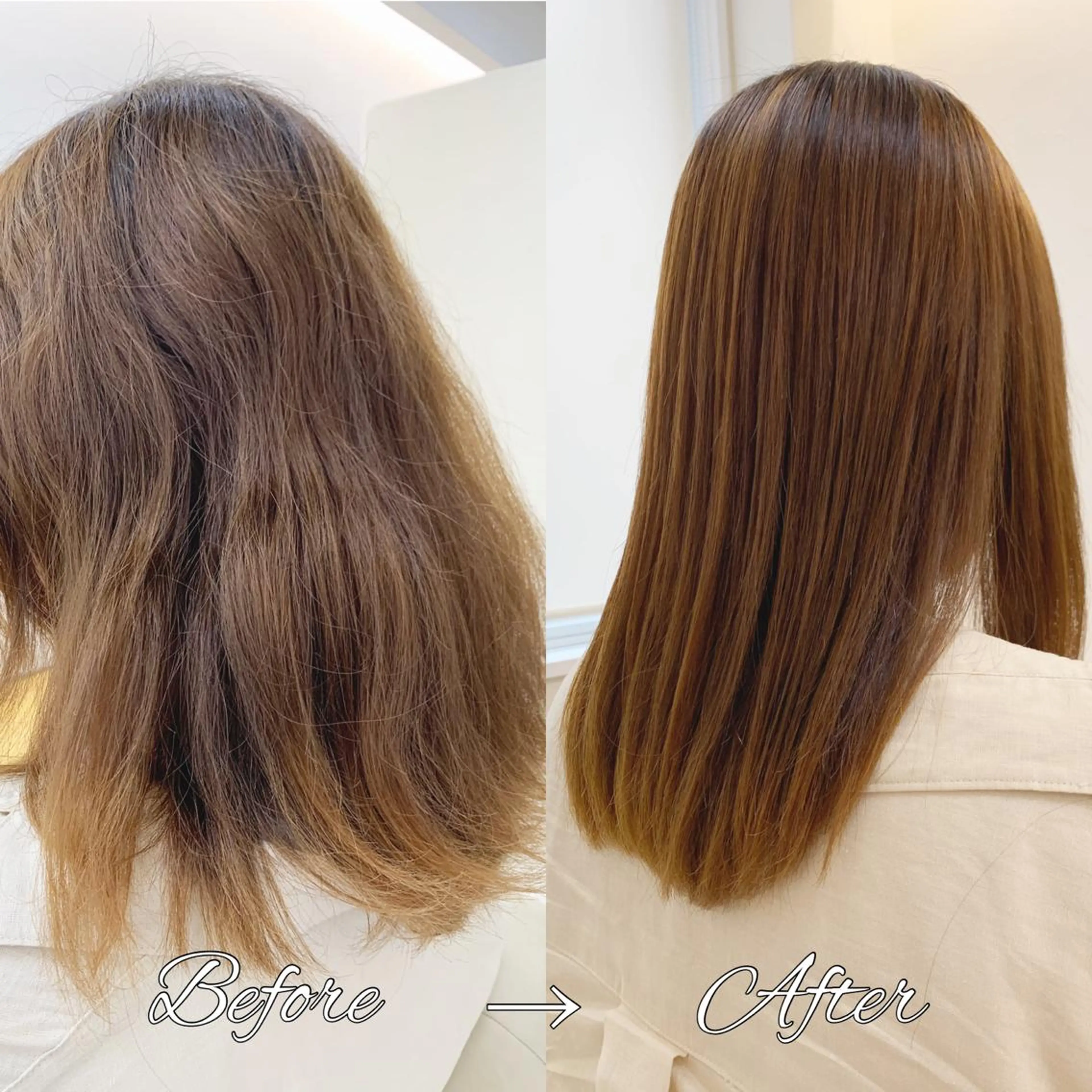 セミロング カット 縮毛矯正 H所属・H (エイチ) 烏丸御池店のヘアスタイル