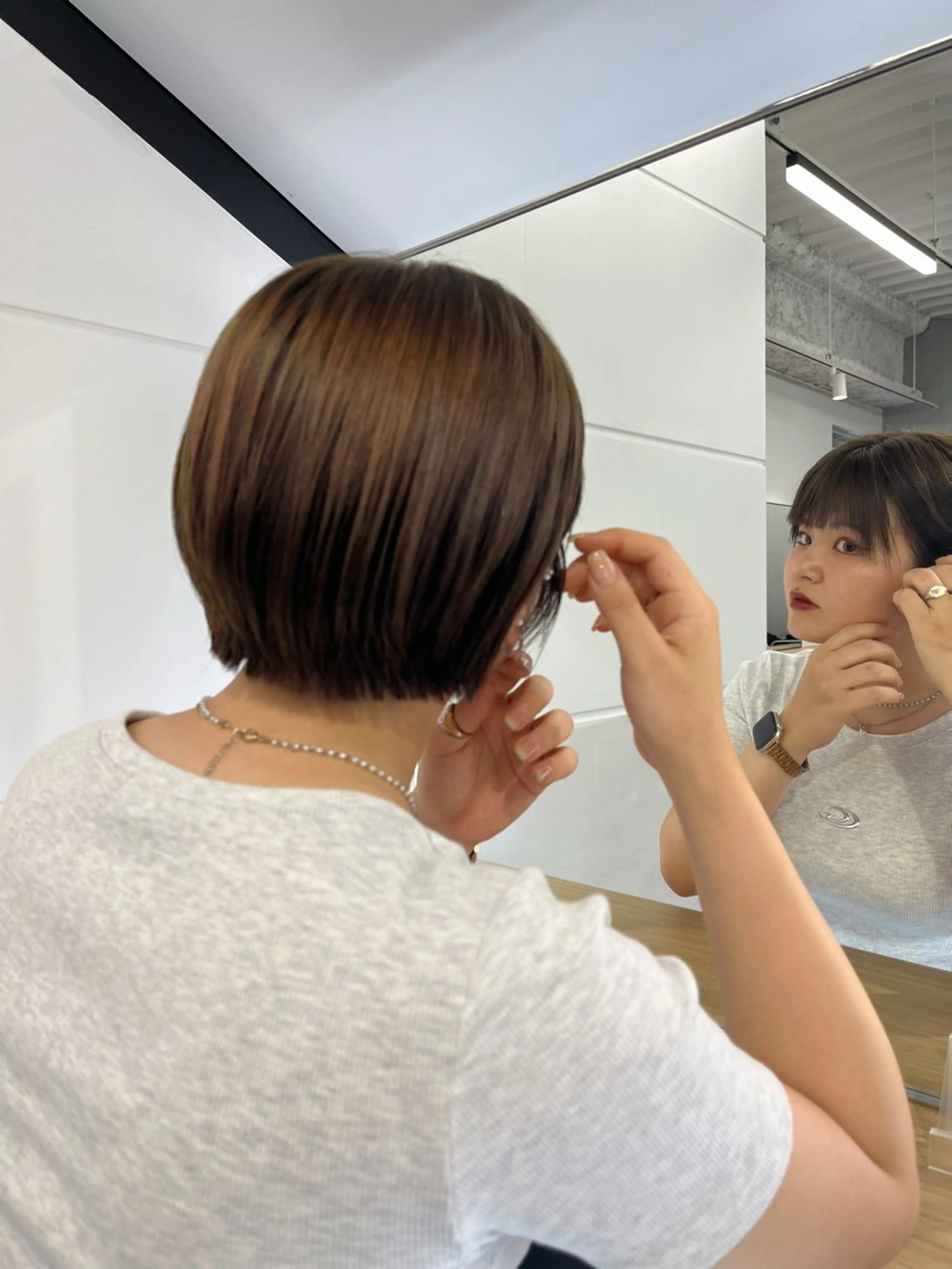 ショート ショートヘア 縮毛矯正/ハイトーン /パーマ/せき🧸のヘアスタイル