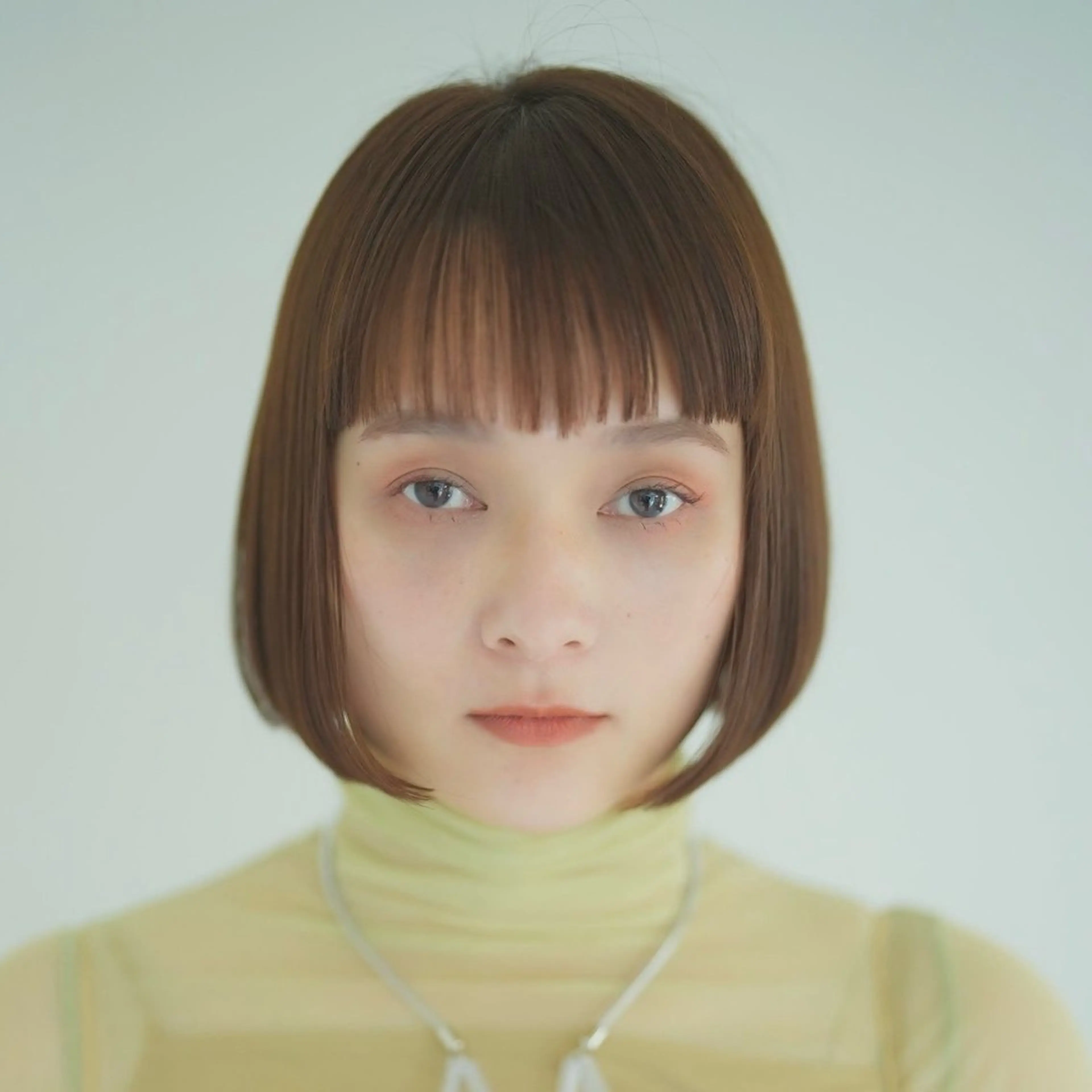 ミディアム カラー ヘアアレンジ ヘアカラー 韓国×艶髪 さきのヘアスタイル