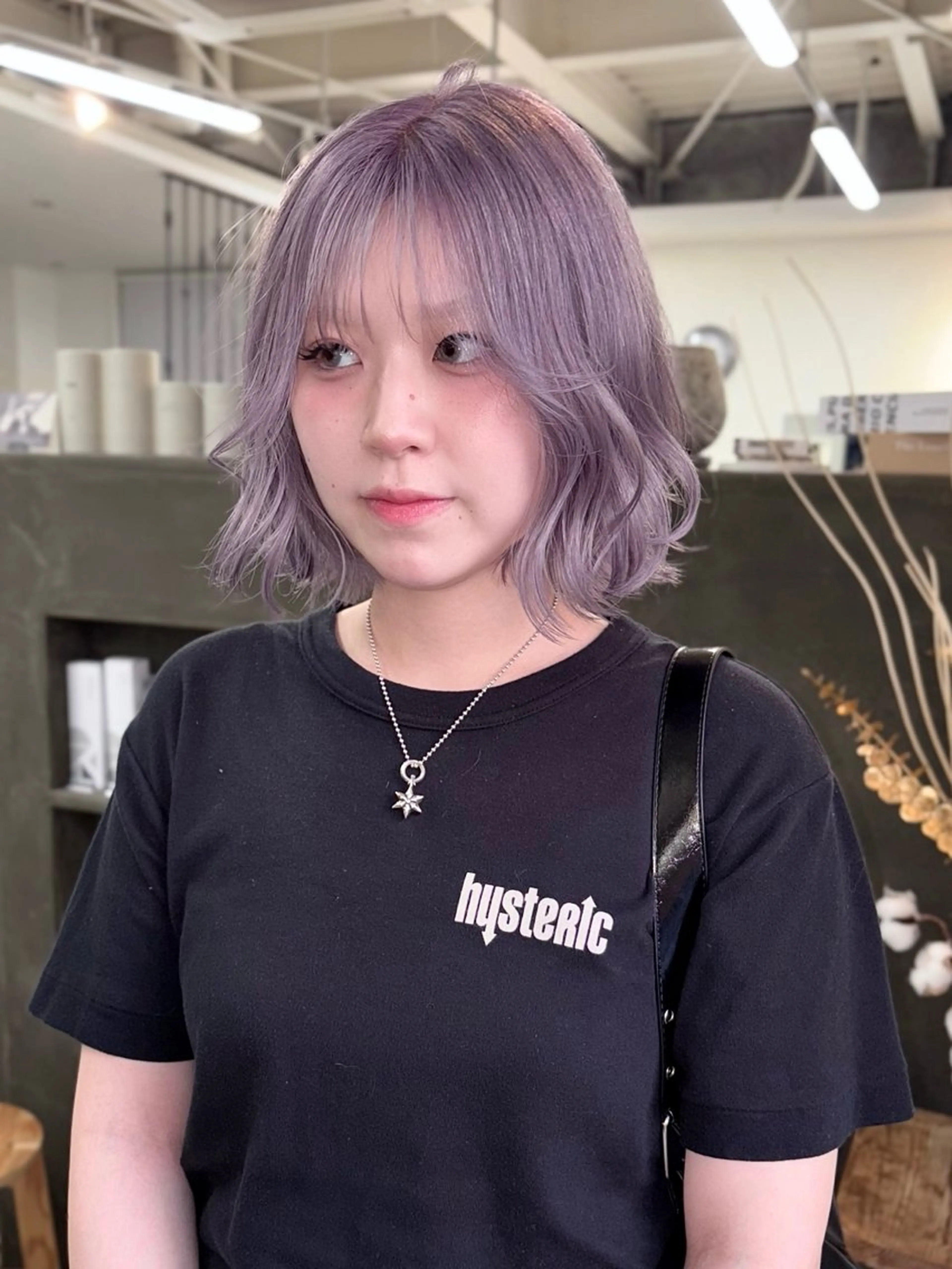 カラー ヘアアレンジ ラベンダーカラー ハイトーンカラー/ miyuuのヘアスタイル