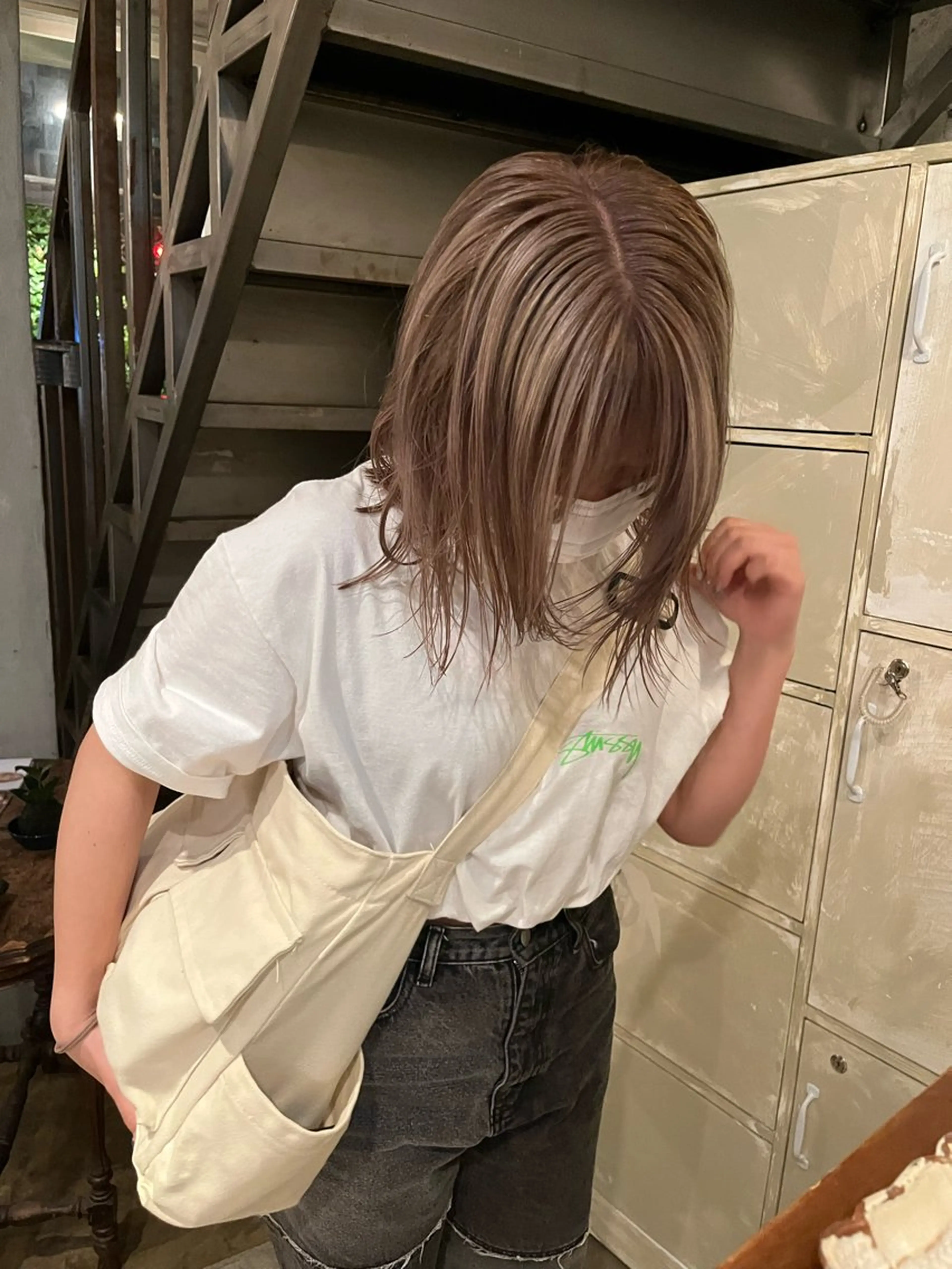 セミロング カラー 赤み消しカラー/ ナチュラル/トモキのヘアスタイル