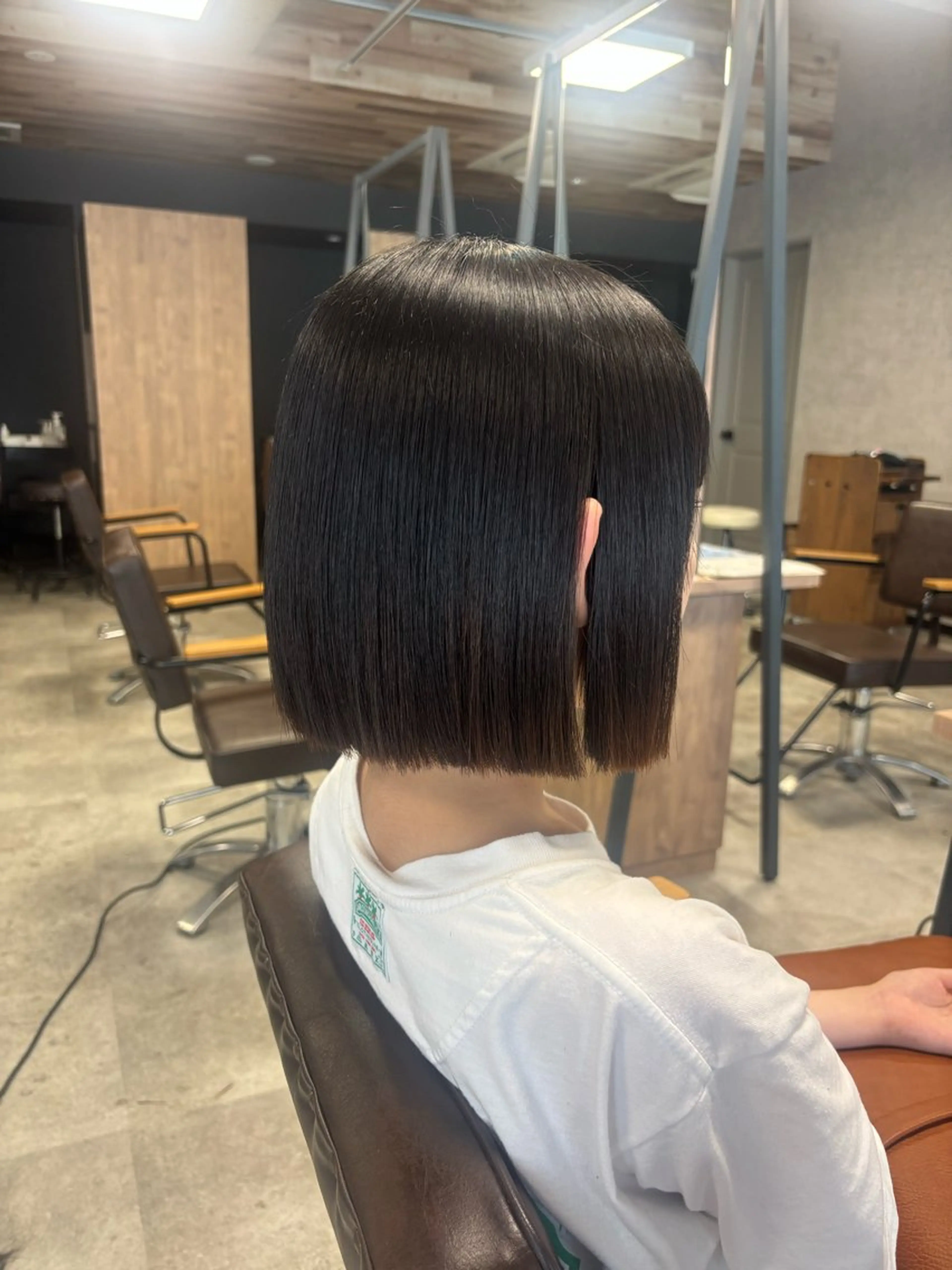 ショート 切りっぱなしボブ ボブ 縮毛矯正 きょうか🩶 /艶髪/髪質改善のヘアスタイル