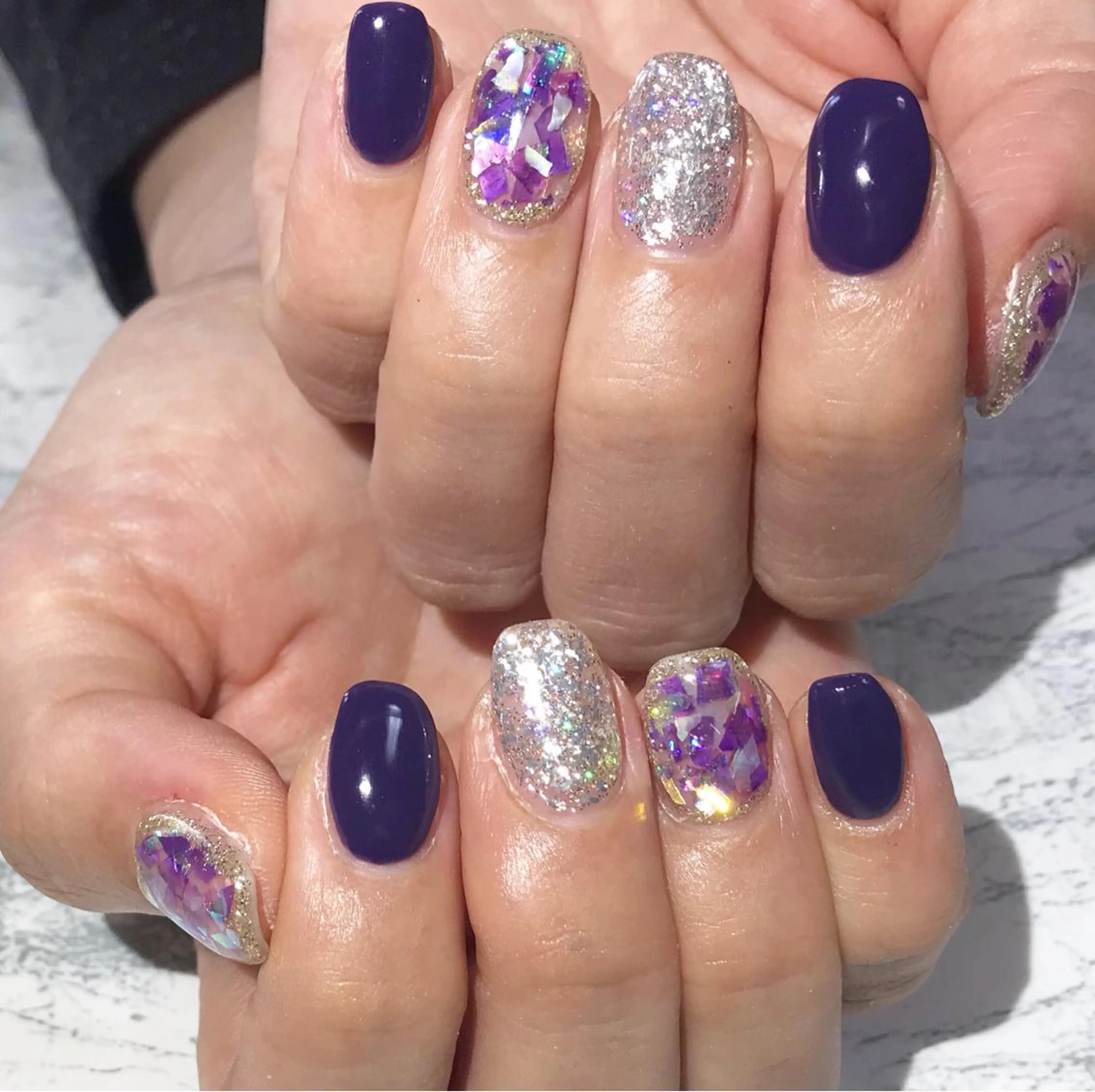 ネイル フットネイル ニュアンスネイル パープル シンプルネイル 春ネイル nail fufla ♡yamane♡のネイルデザイン