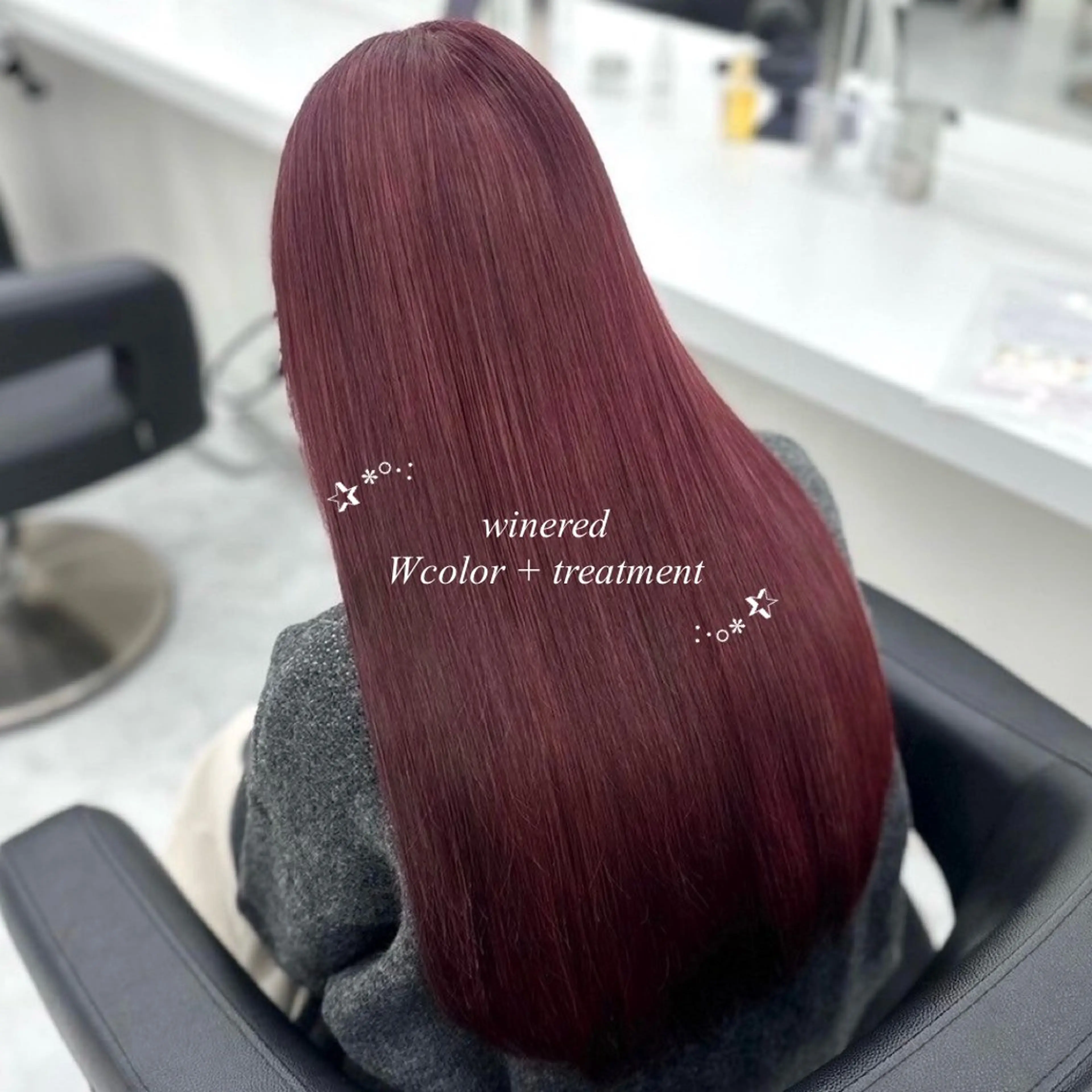 ロング カラー ヘアカラー トリートメント 韓国ワンホンヘア 🎀SHIONEのヘアスタイル