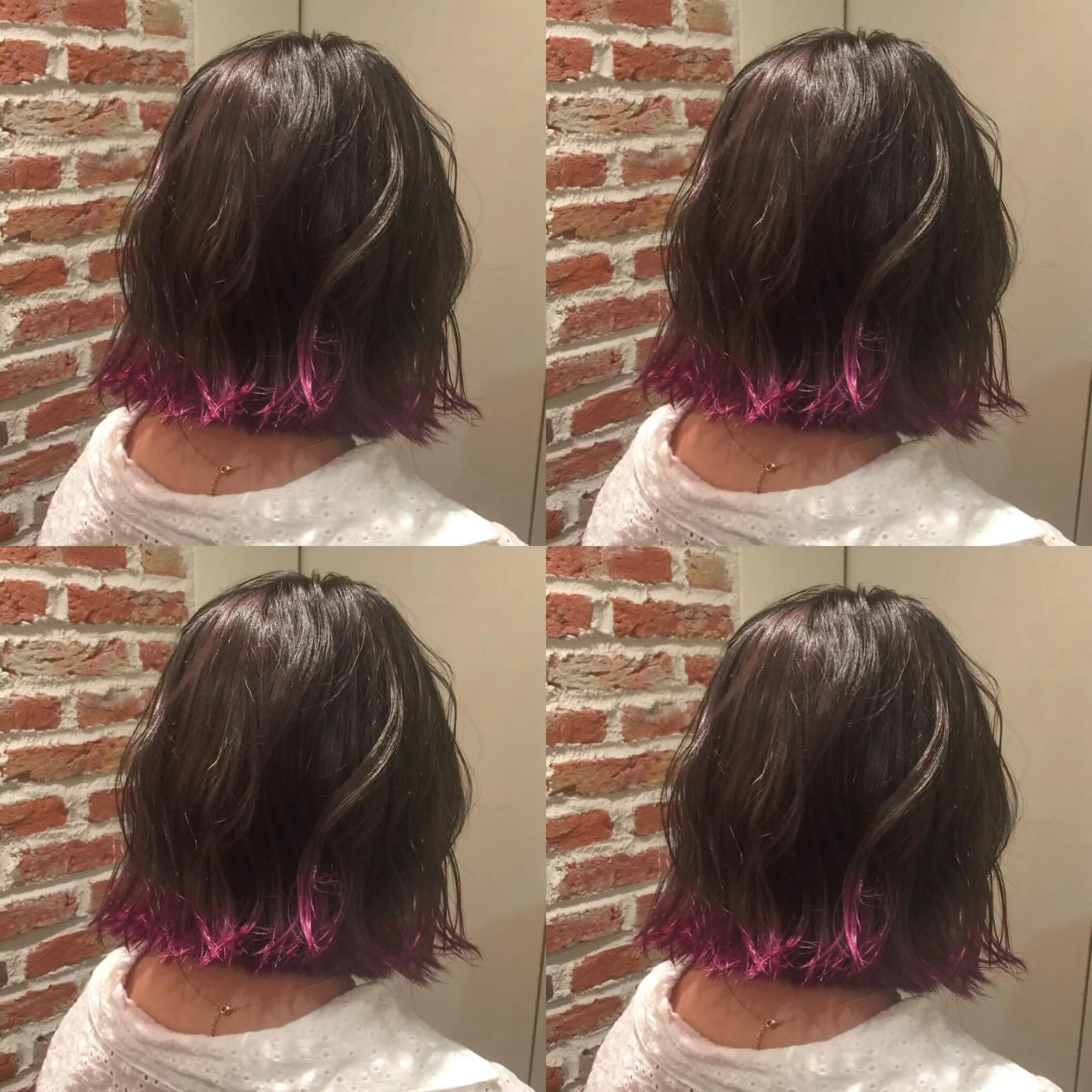 ショート カラー パープルカラー ホワイト&レイヤーカ ットエクステ長畠俊輔のヘアスタイル