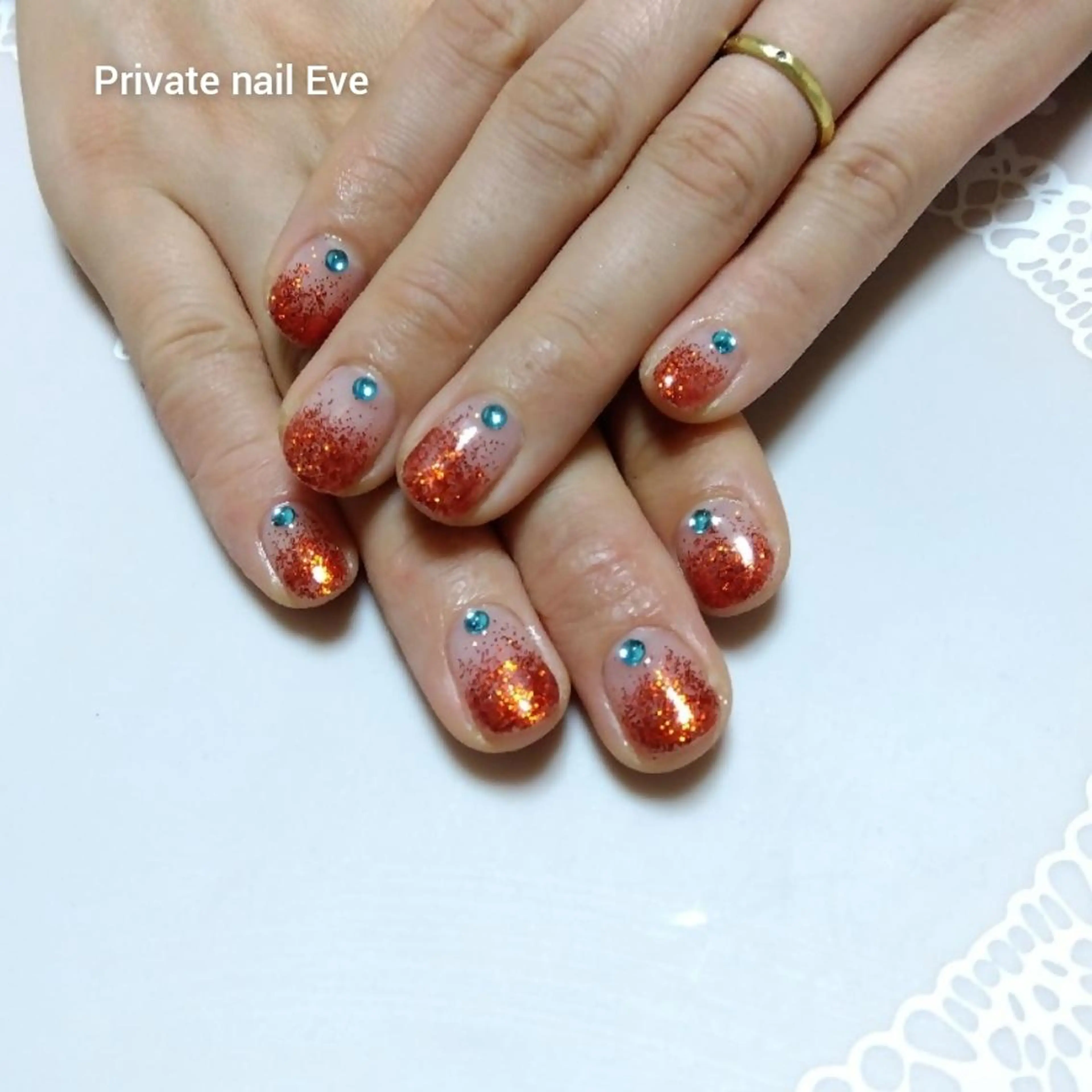 ネイル グラデーション ラメ(グリッター) ラメグラデーション ハンドネイル ネイル junkoのネイルデザイン