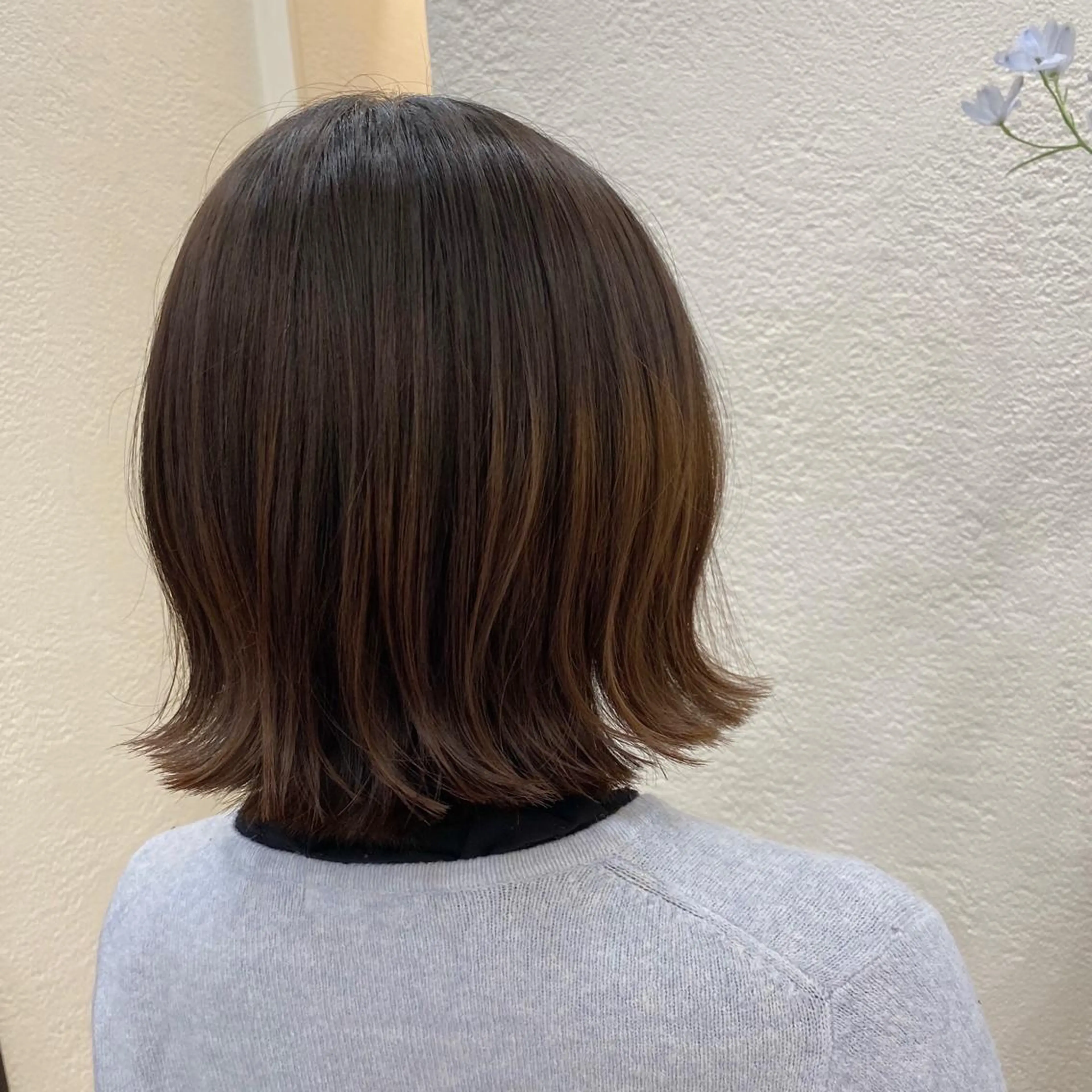 ミディアム ボブ YURI🐏脱縮毛× くせ毛活かすスタイルのヘアスタイル