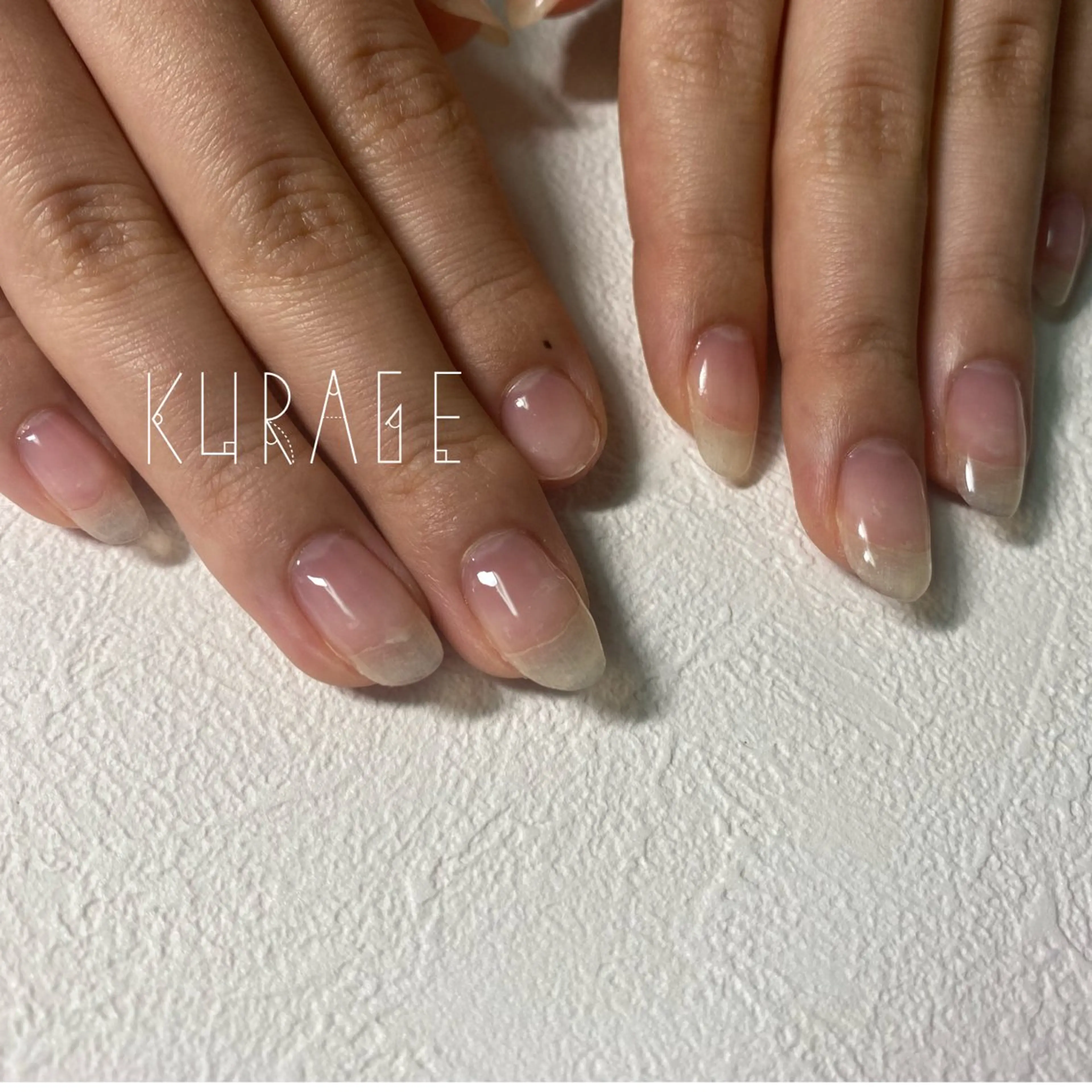 ネイル クリアネイル ジェルネイル マットネイル ピンク private salon 海月のネイルデザイン