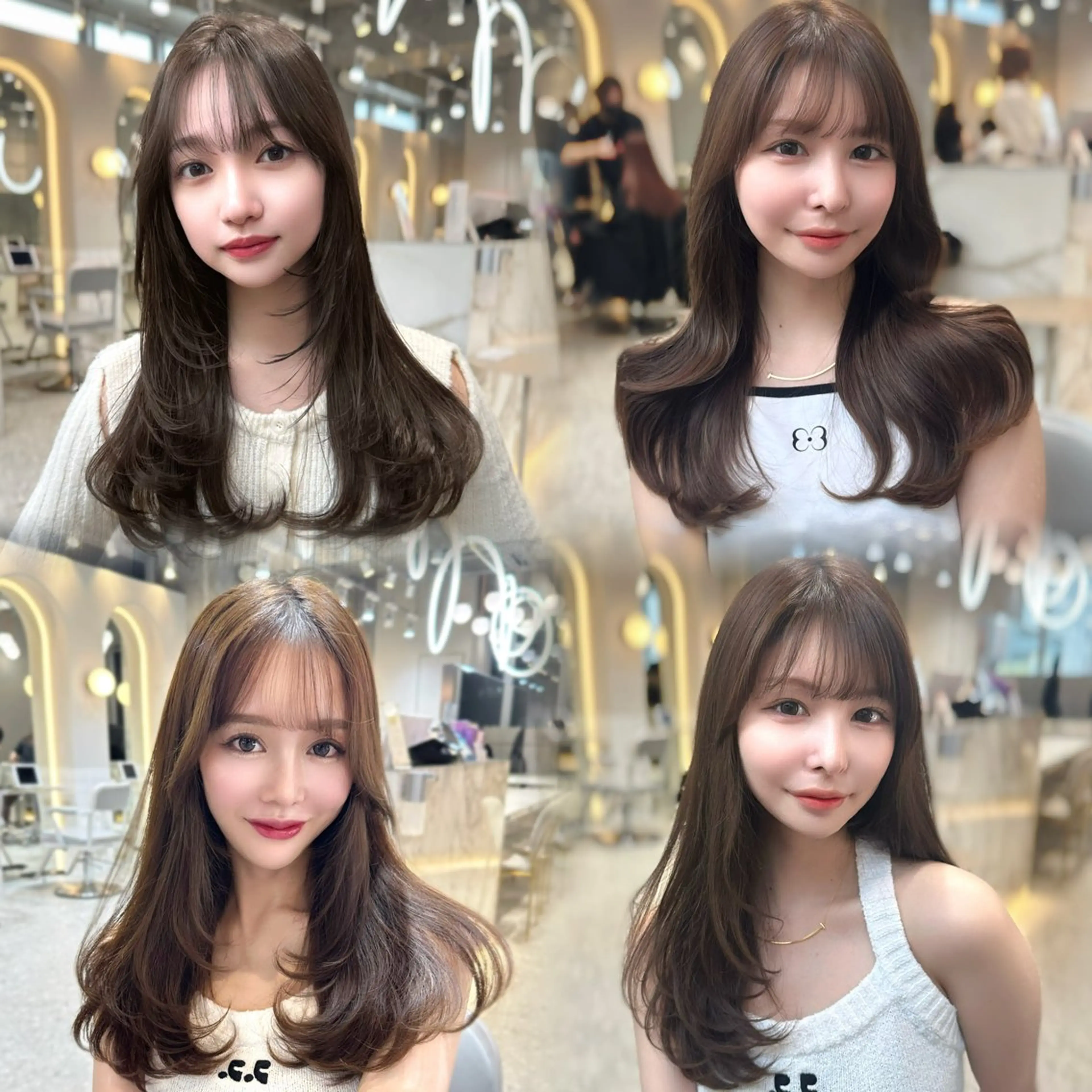 セミロング カラー カット ヘアカラー トリートメント 新宿/韓国風レイヤー 髪質改善/渋谷直樹のヘアスタイル