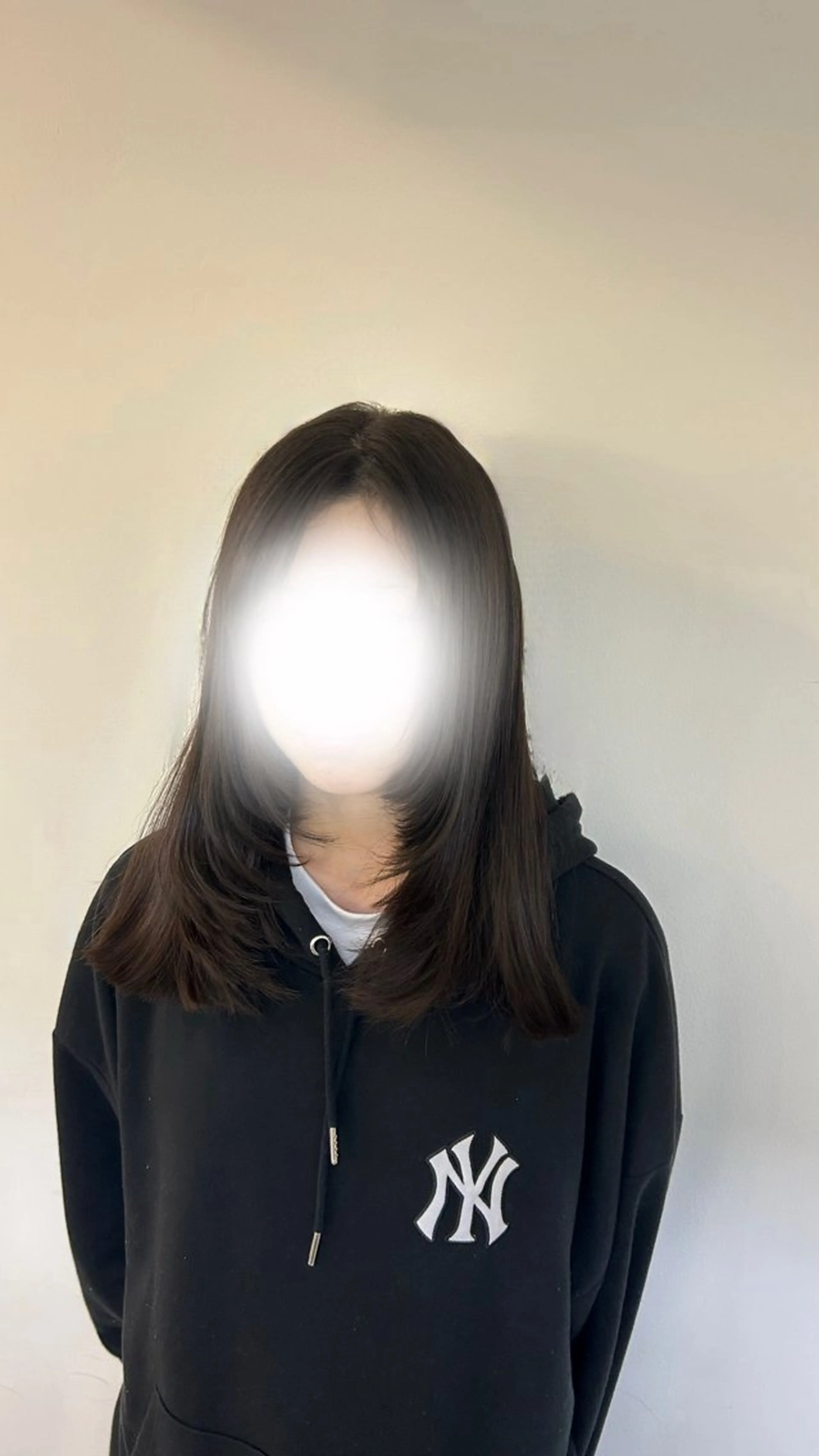 ロング 顔まわりレイヤー 顔周りカット レイヤーカット 小顔カット カット 松井 詩織のヘアスタイル